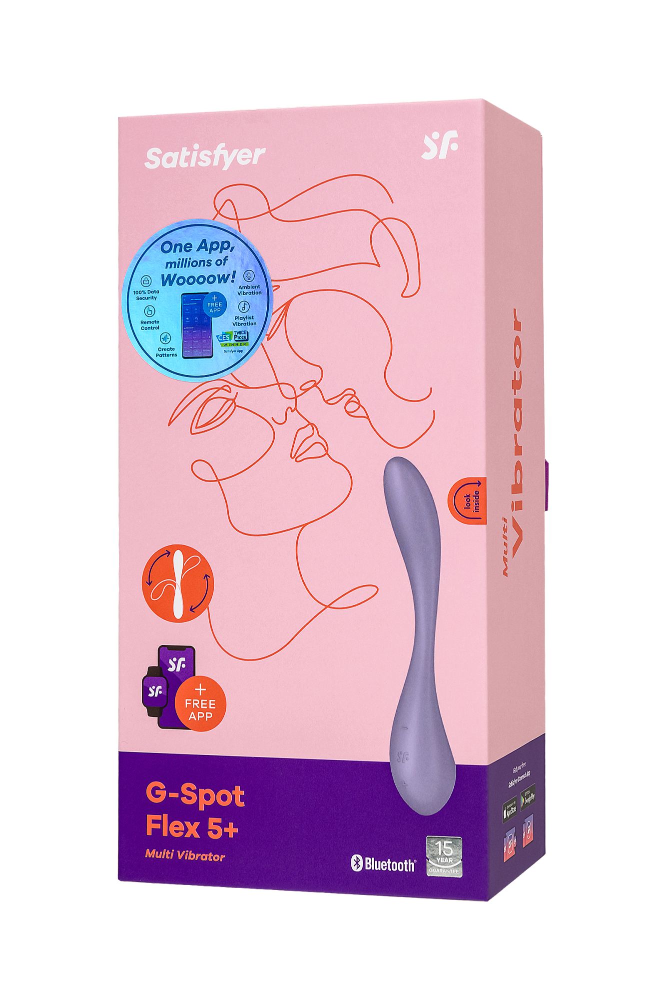 стимулятор точки g satisfyer g-spot flex 5, фиолетовый в России
