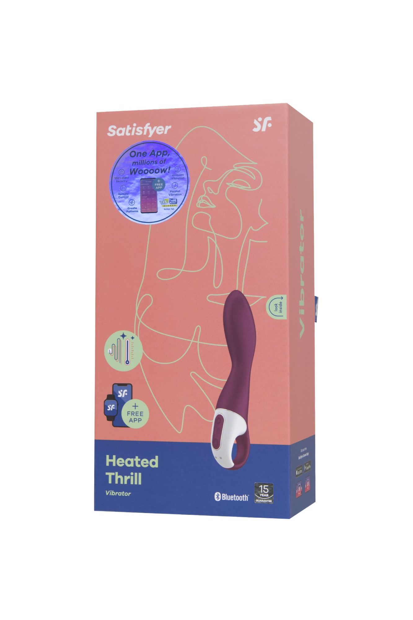 вибростимулятор satisfyer heated thrill, красный в России