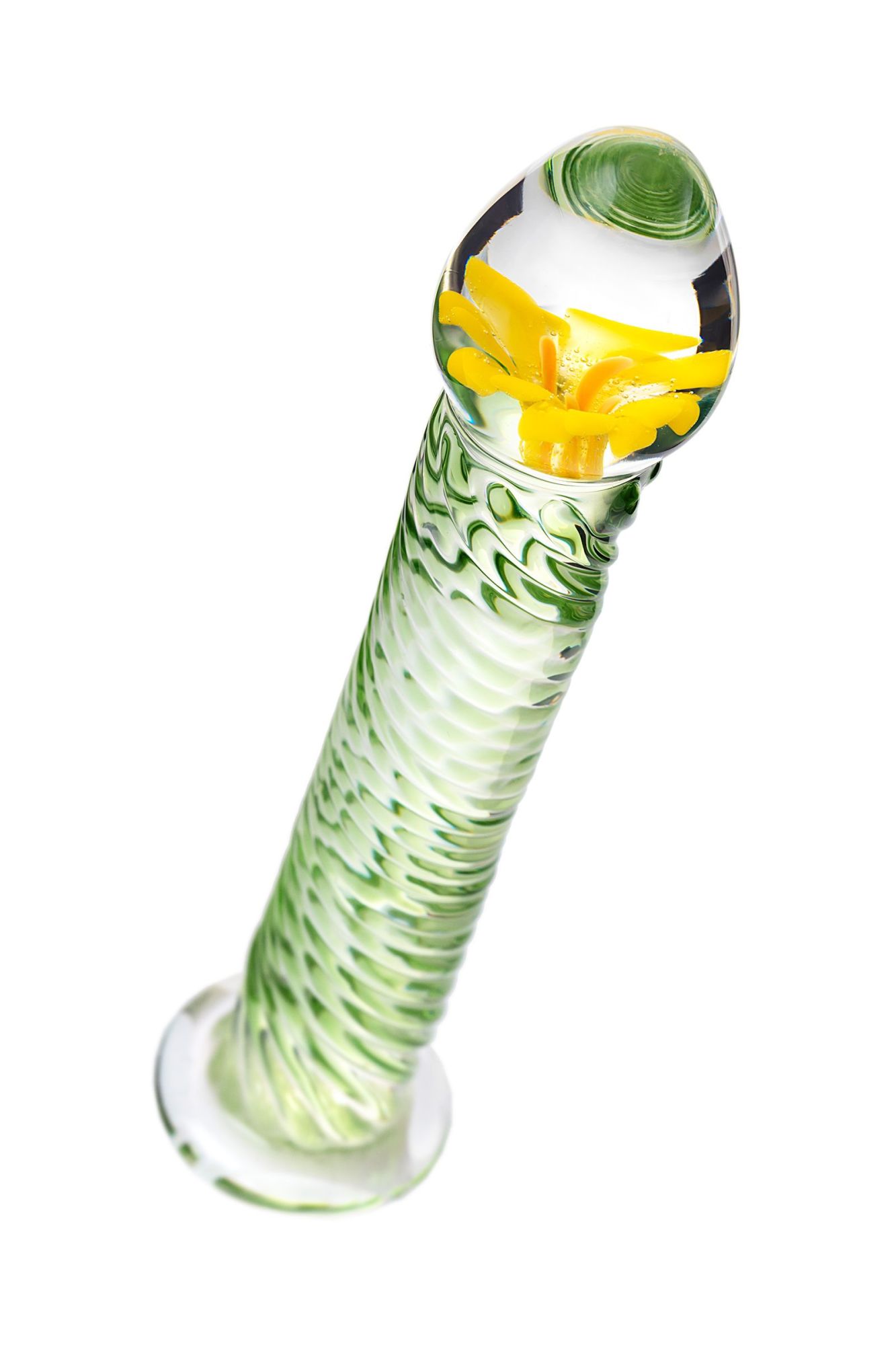 нереалистичный фаллоимитатор sexus glass, стекло, ребристый, 16,5 см в России