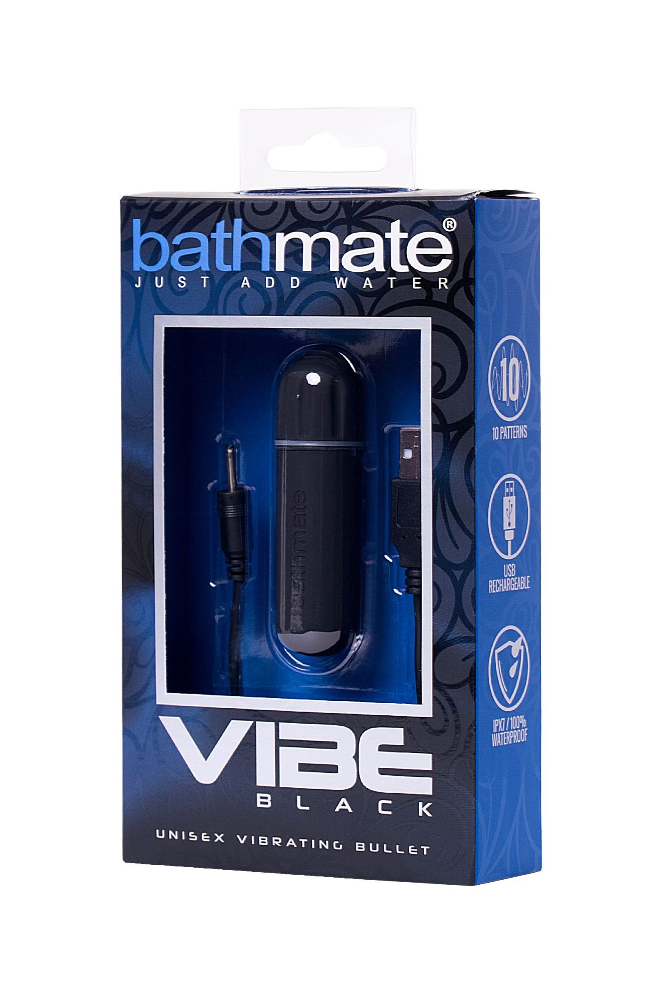 вибропуля bathmate vibe bullet black, перезаряжаемая, водонепронецаемая, пластик, черная в России