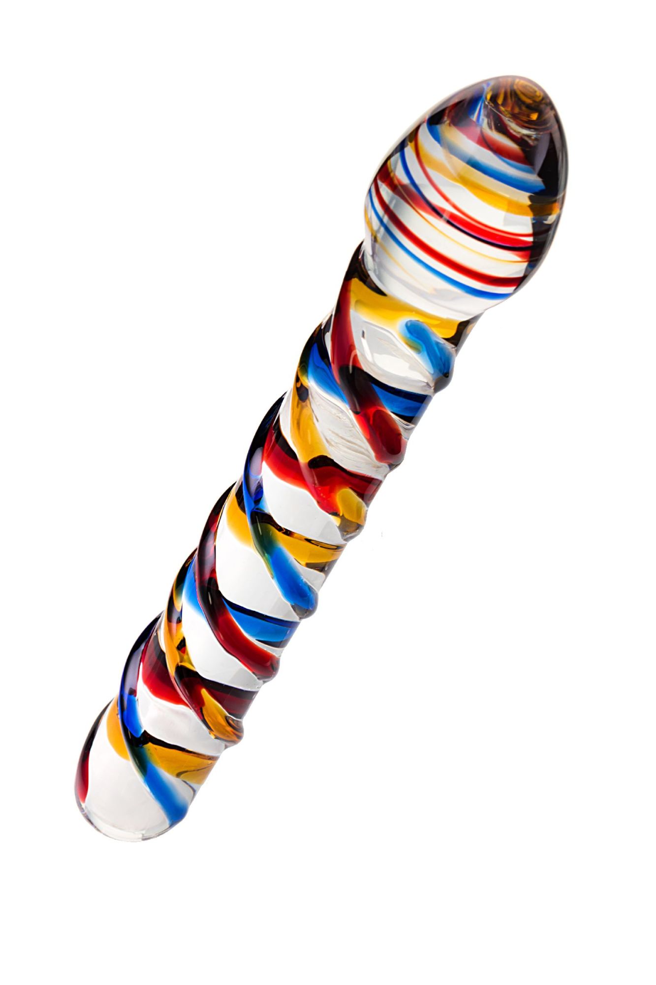 двусторонний фаллоимитатор sexus glass, стекло, прозрачный, 19,5 см в России