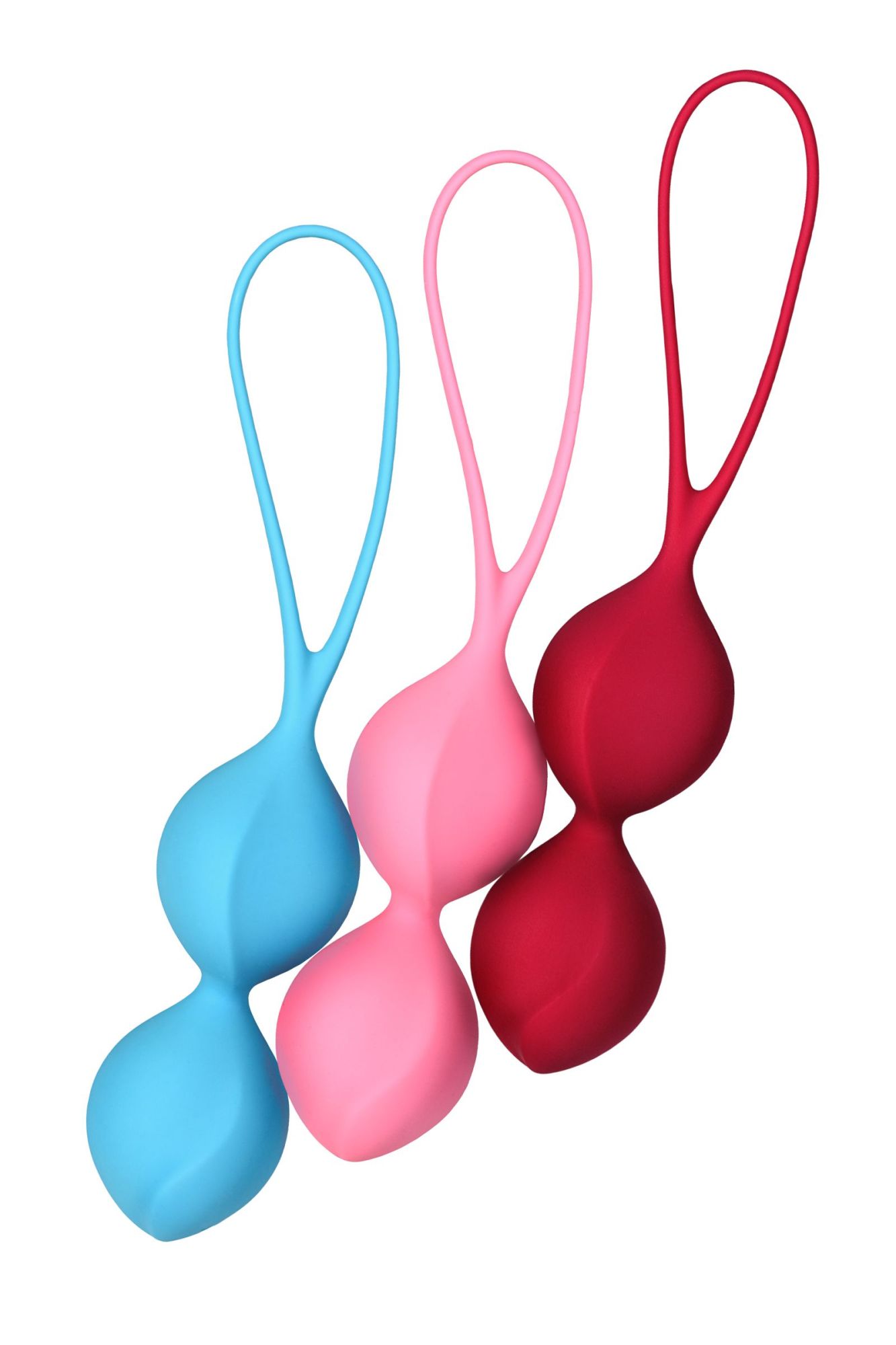 набор вагинальных шариков satisfyer  balls c03 double, силикон, ассорти, ø 3 см. в России