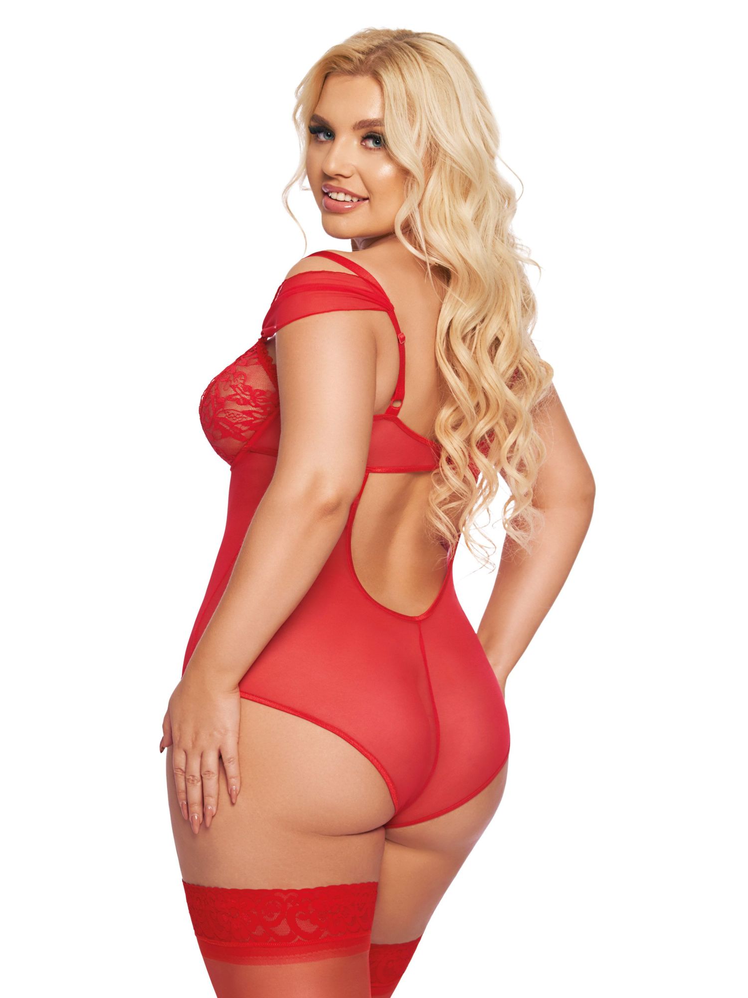 Эротическое боди softline collection dora, красный, xl в России