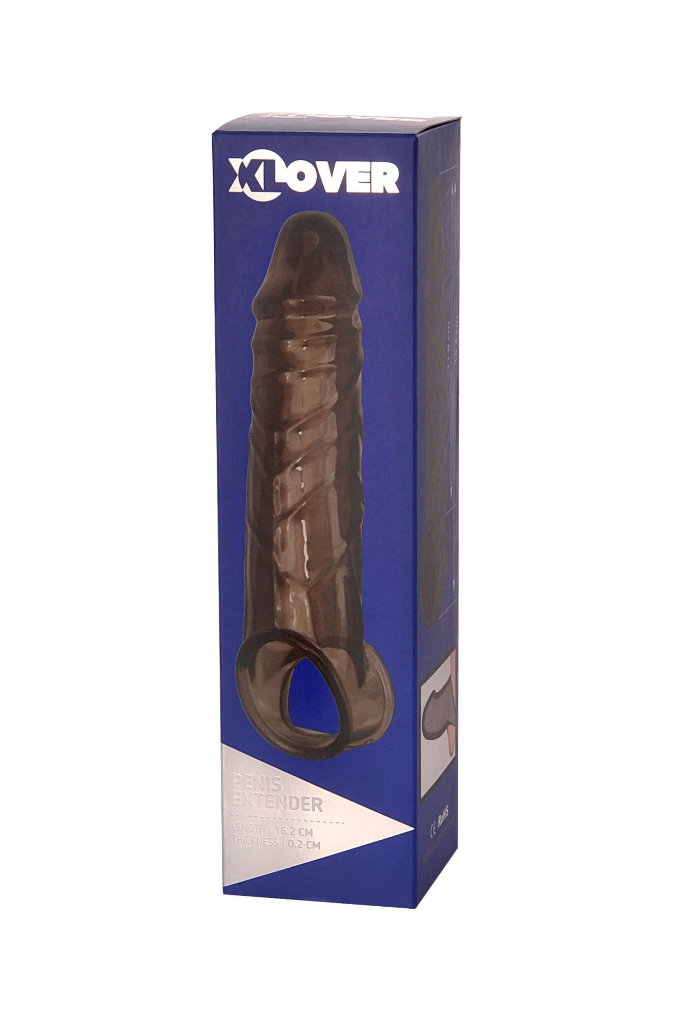 насадка xlover by toyfa, для увеличения размера, tpe, черная, 15,5 см в России