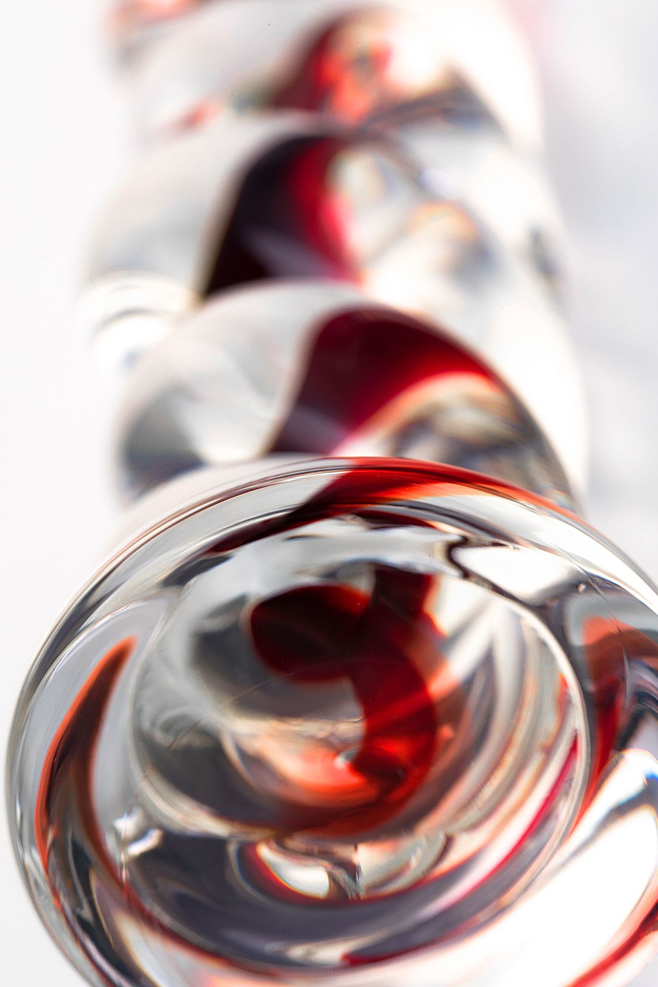 нереалистичный фаллоимитатор sexus glass, стекло, с рельефом, 18 см в России