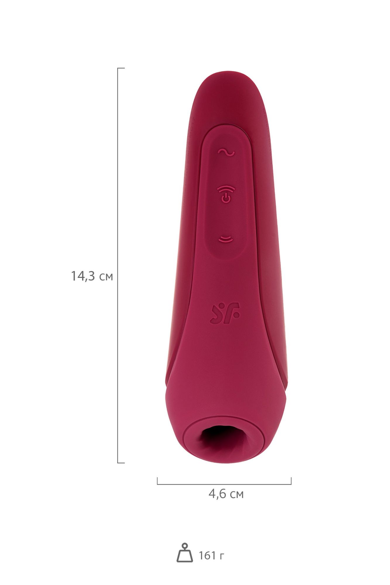 вакуум-волновой бесконтактный стимулятор клитора satisfyer curvy 1+, силикон, красный, 13,41 см. в России