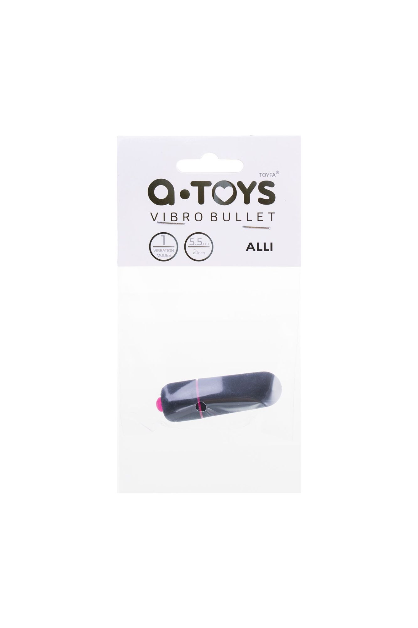 вибропуля a-toys alli abs пластик, черный, 5,5 см, ø 1,7 см в России