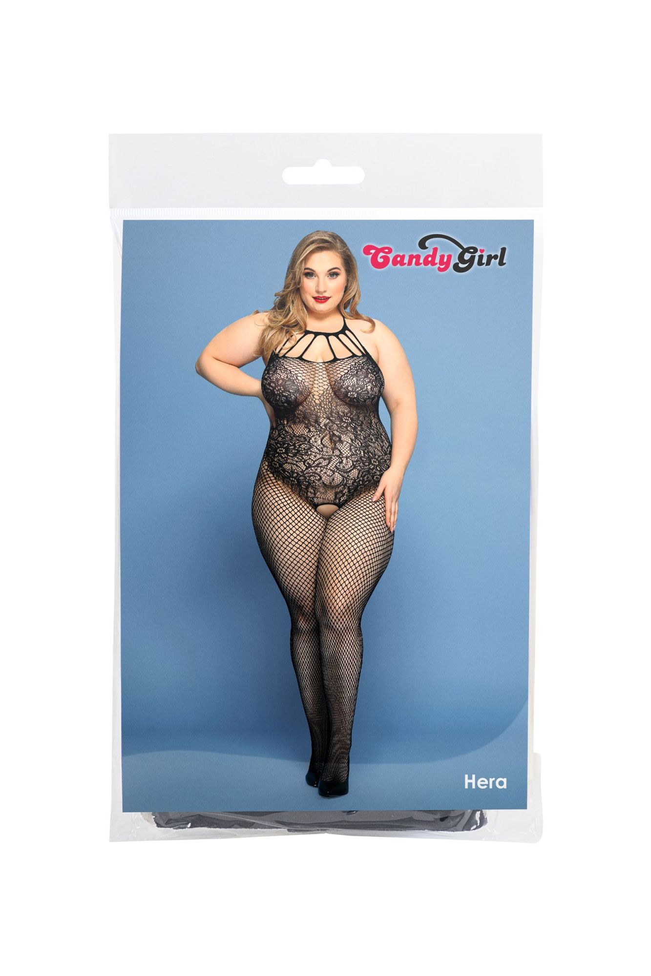 Эротическое костюм-сетка candy girl hera, черный, 2xl в России
