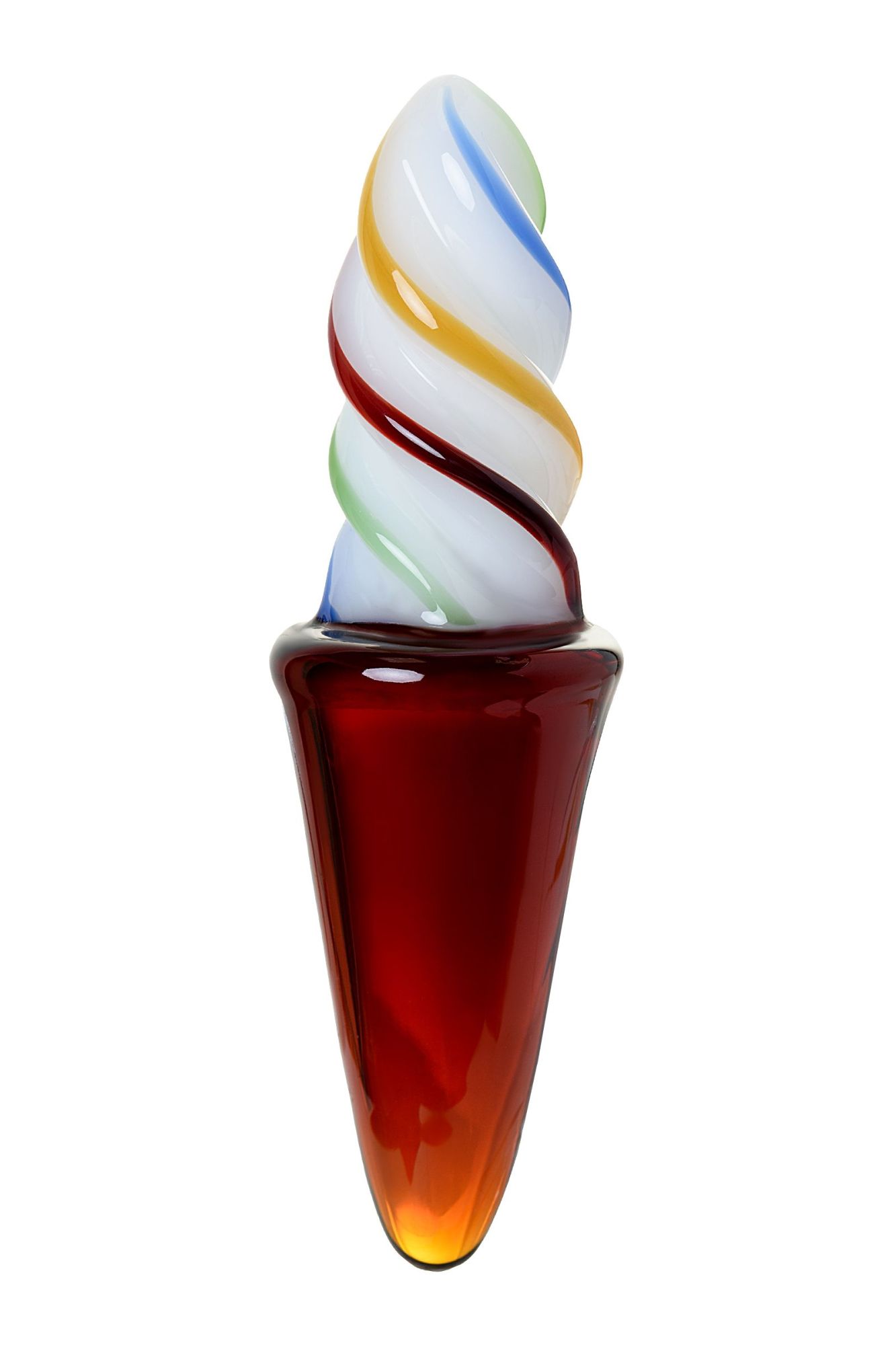 двусторонний фаллоимитатор sexus glass, стекло, коричневый, 16 см в России
