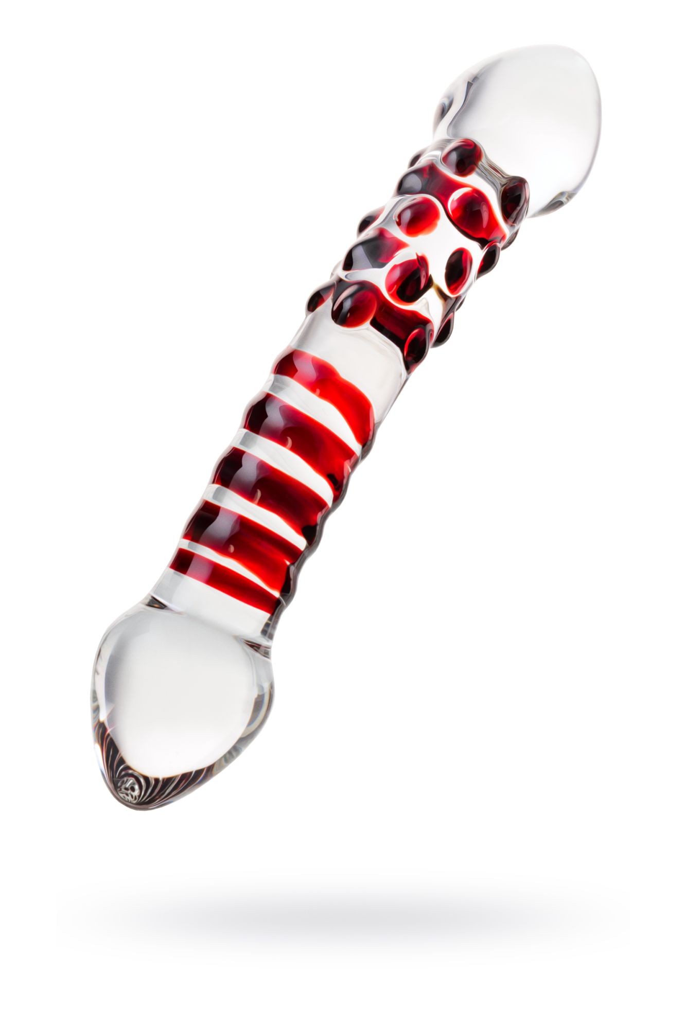 двусторонний фаллоимитатор sexus glass, стекло, прозрачный, 21 см в России
