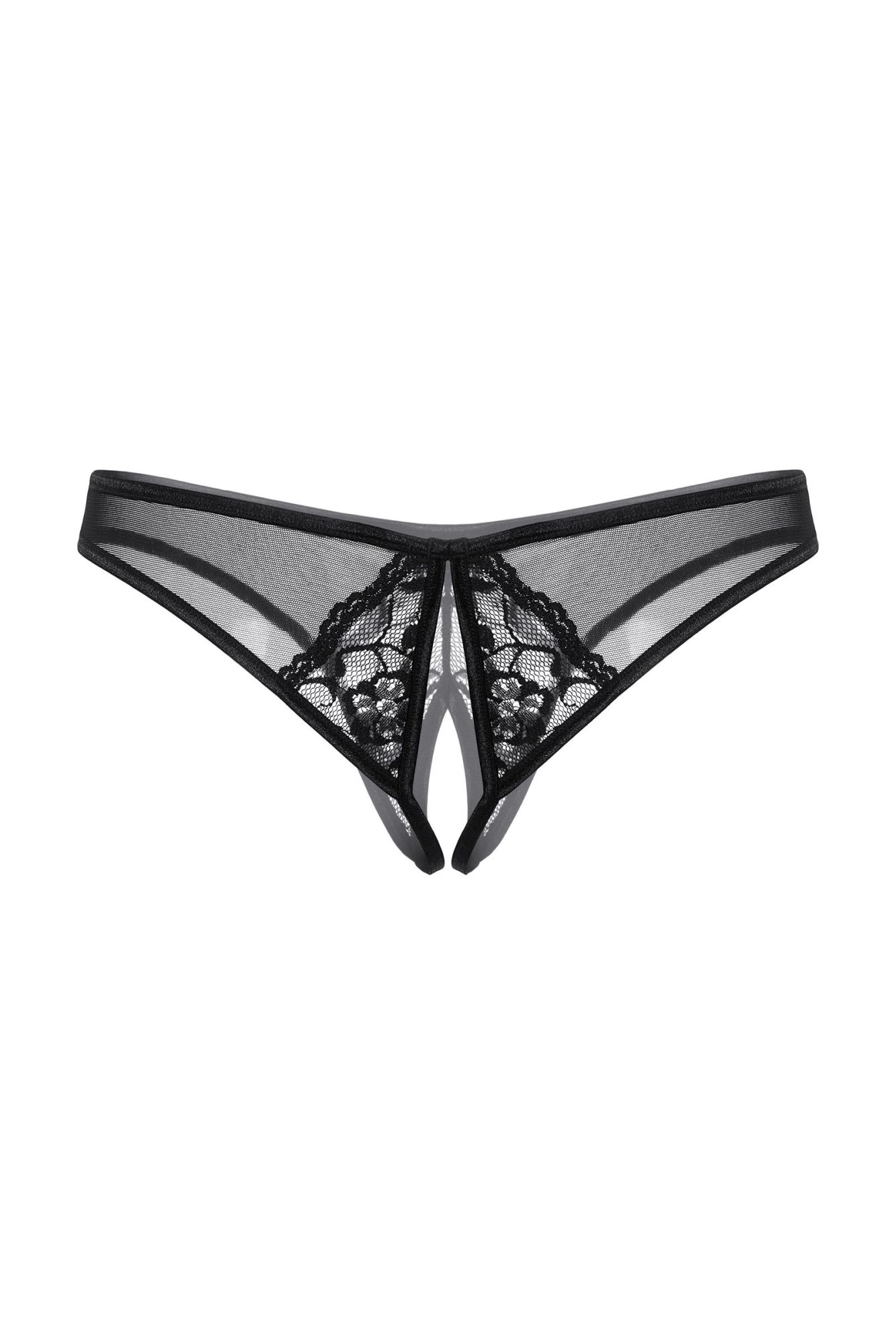 Эротическое трусики открытые с украшениями softline collection, черный, s/m в России