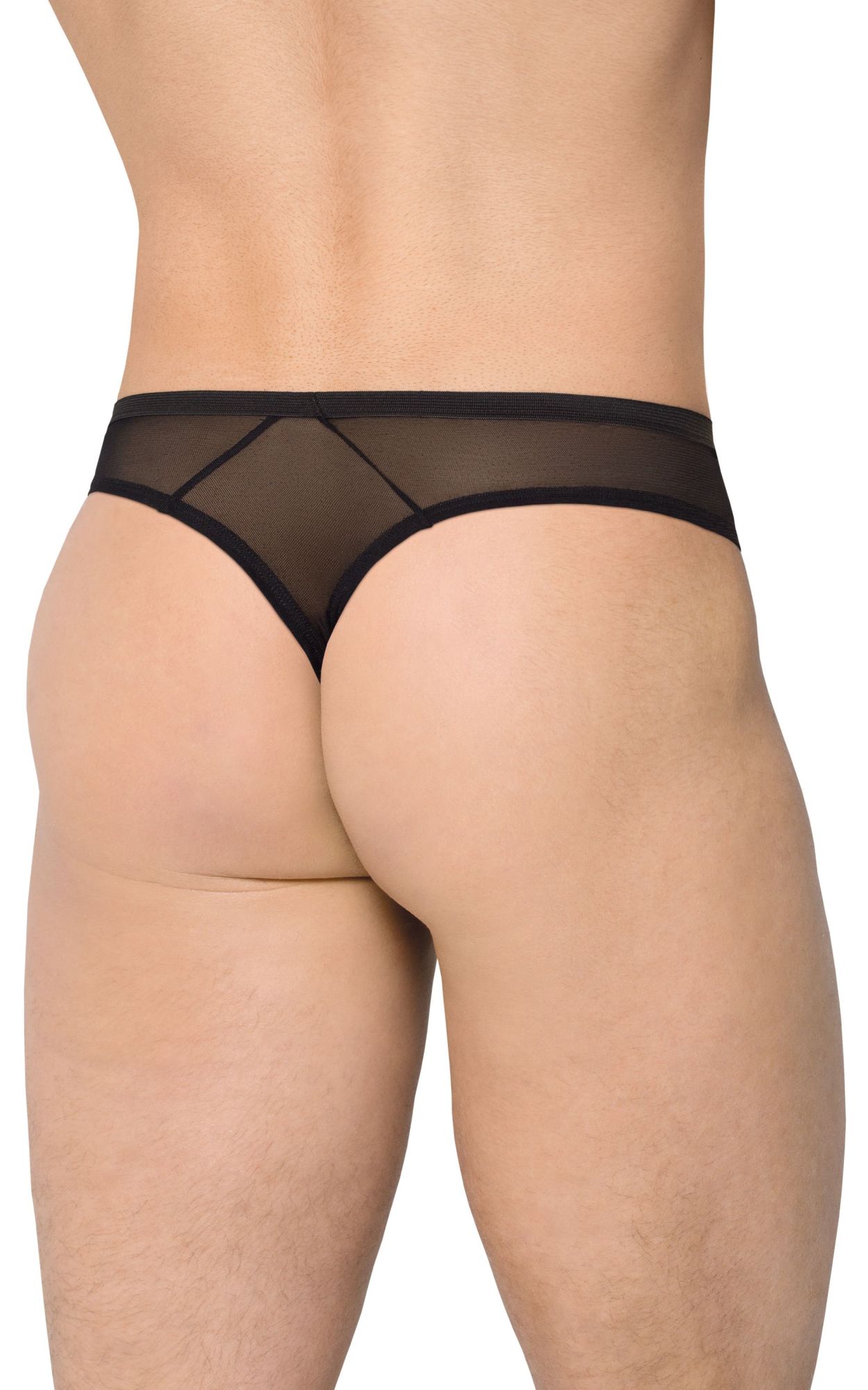 Эротическое трусы мужские с клетчатой вставкой softline collection, черный, m/l в России