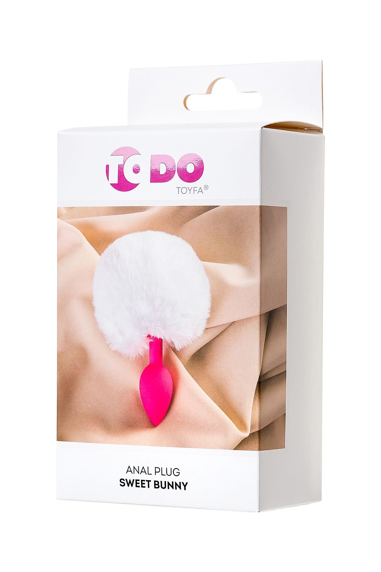 анальная втулка с хвостом todo by toyfa sweet bunny, силикон, розовая, 13 см, ø 2,8 см, 43 г в России