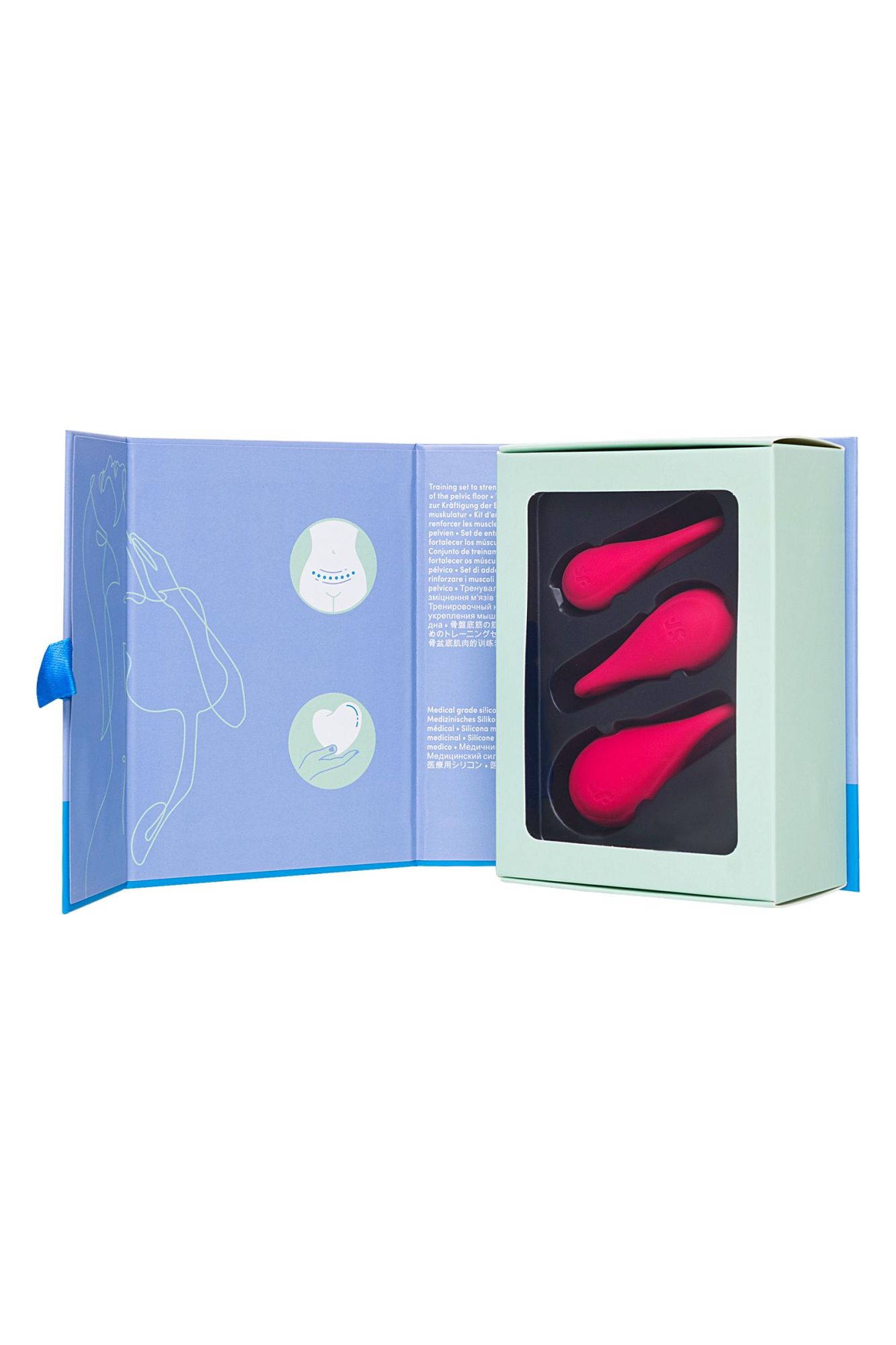 набор вагинальных шариков satisfyer yoni, силикон, красный, ø 2 см. в России