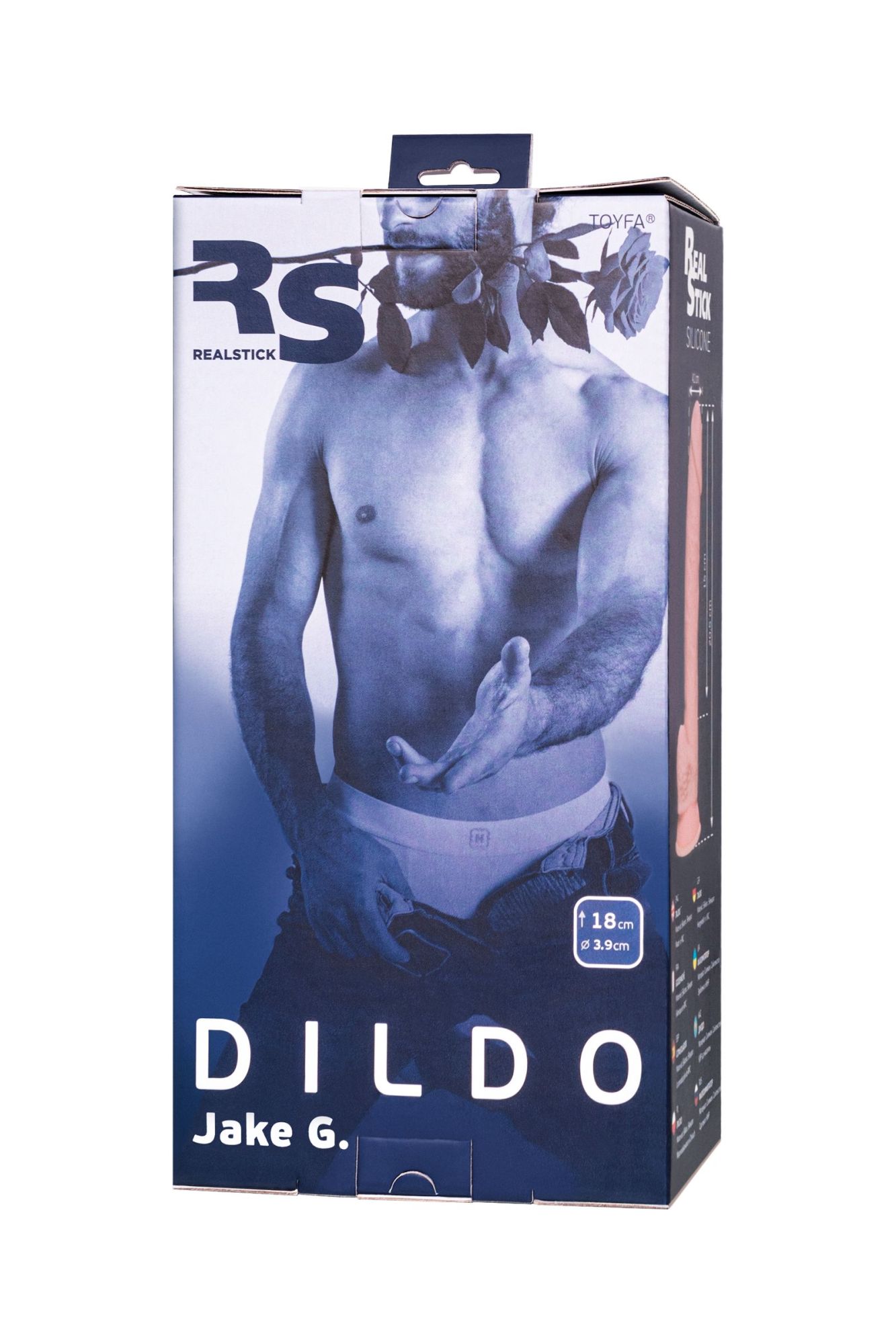 фаллоимитатор realstick silicone jake g, сайлекспан, телесный, 20,5 см в России