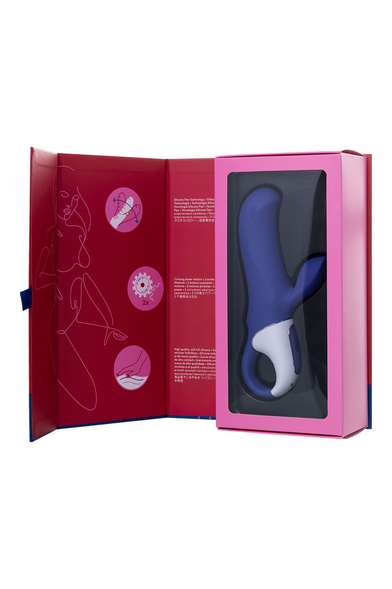 нереалистичный вибратор satisfyer vibes magic bunny, силикон, фиолетовый, 17,7 см. в России