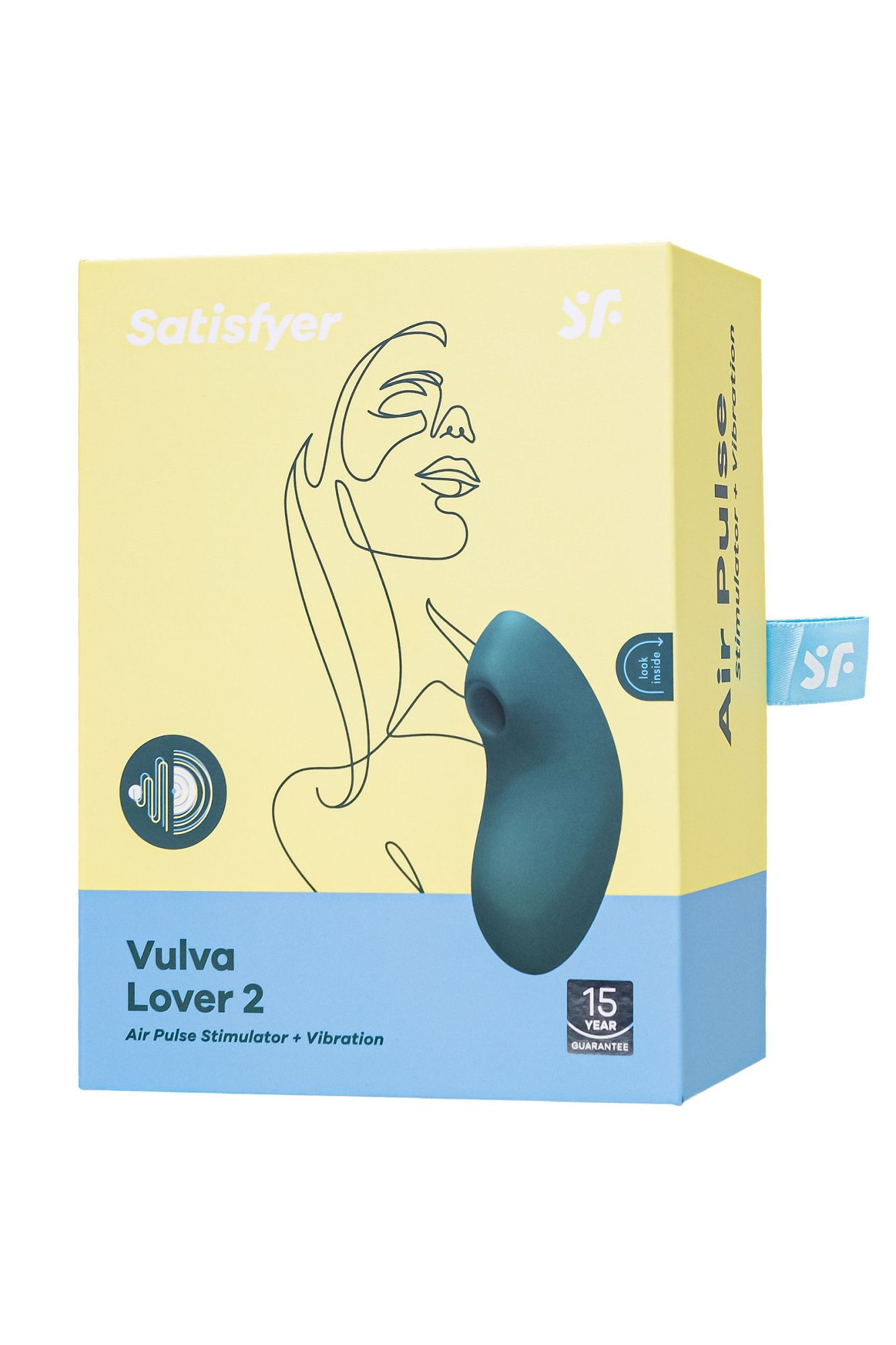 вакуум-волновой бесконтактный стимулятор клитора satisfyer vulva lover 2, силикон, синий, 11,9 см в России