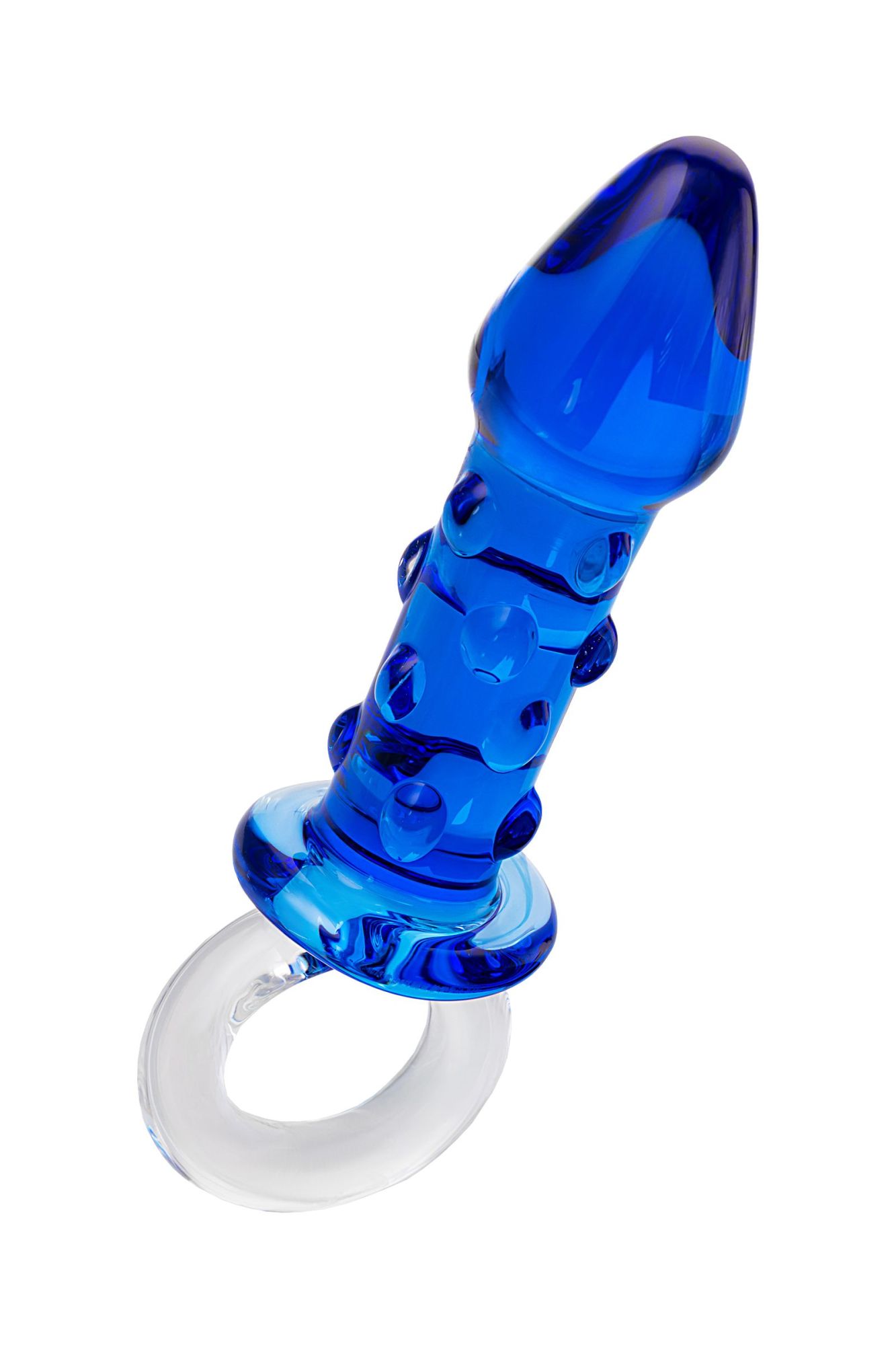 анальная втулка sexus glass, стекло, синяя, 16 см, ø 3,5 см в России