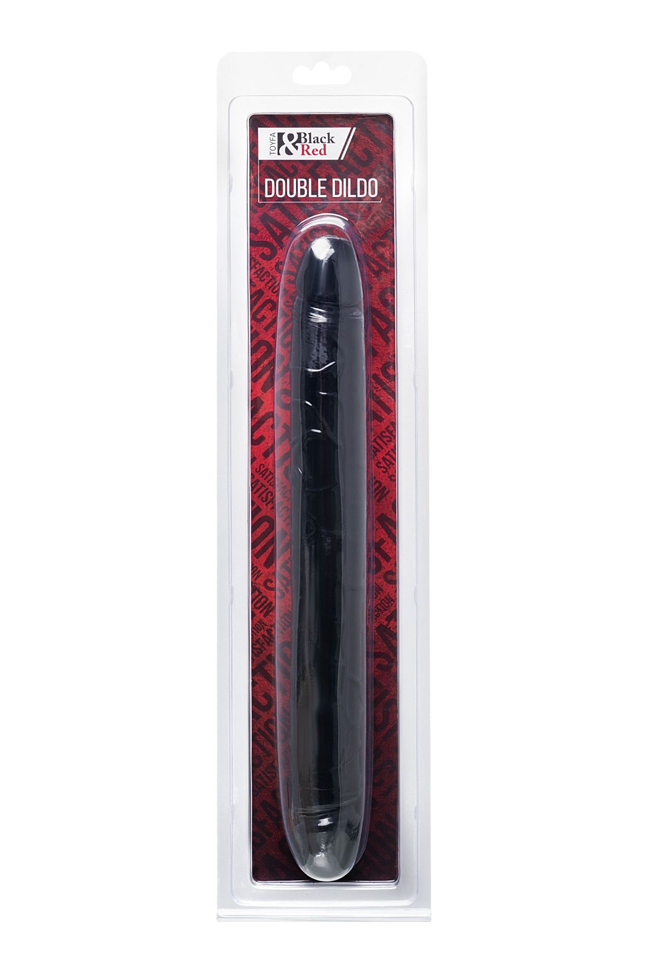 чёрный двусторонний фаллоимитатор toyfa black & red, 31 см в России