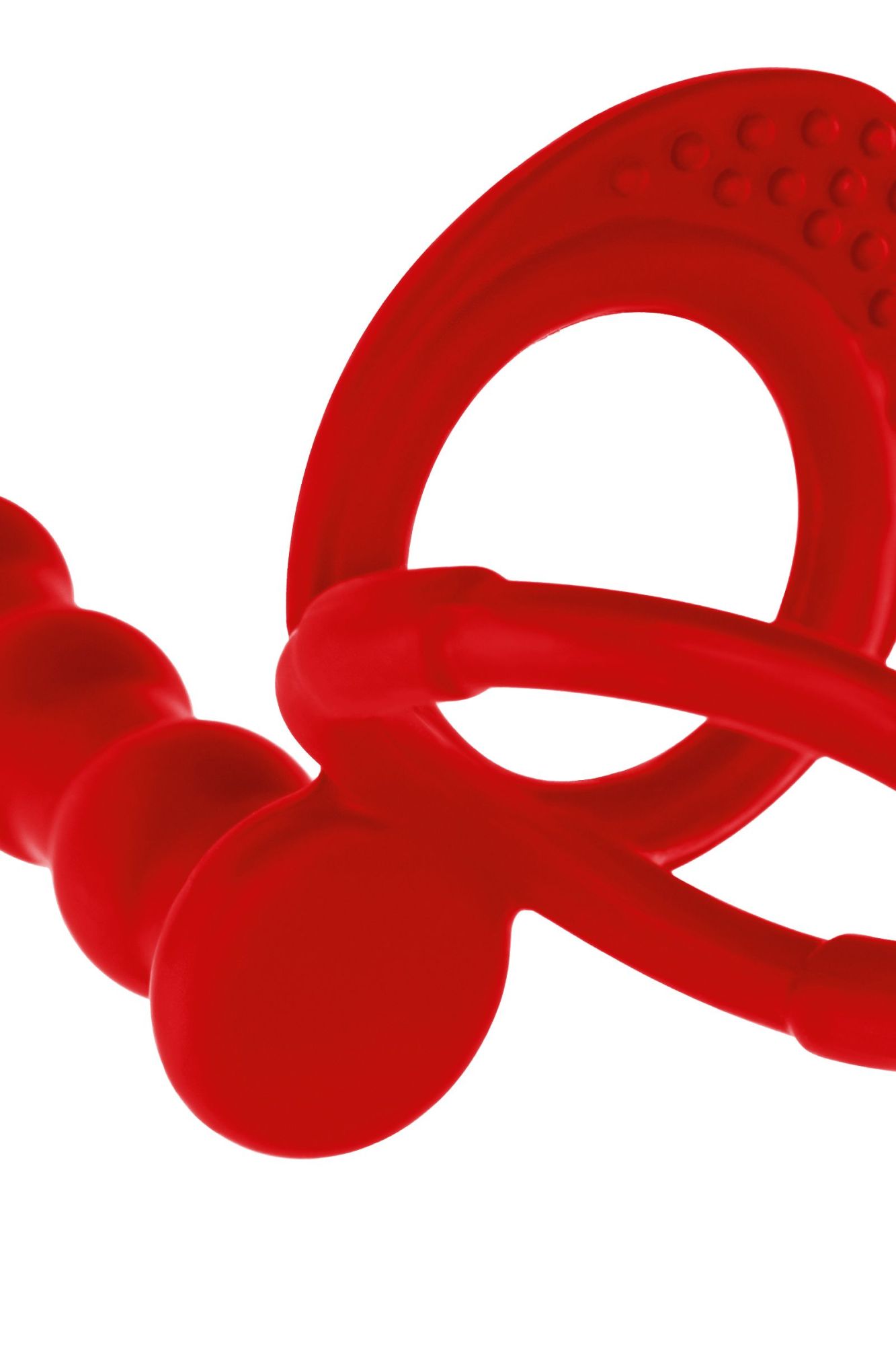 насадка на пенис для двойного проникновения black&red by toyfa, силикон, красная, 19,5 см в России