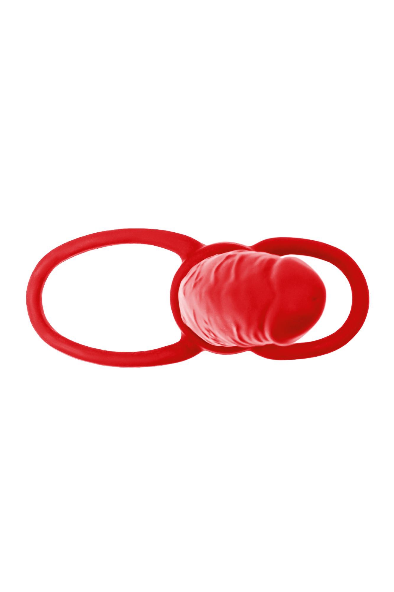 насадка на пенис для двойного проникновения black&red by toyfa , силикон, красный, 16,5 см в России