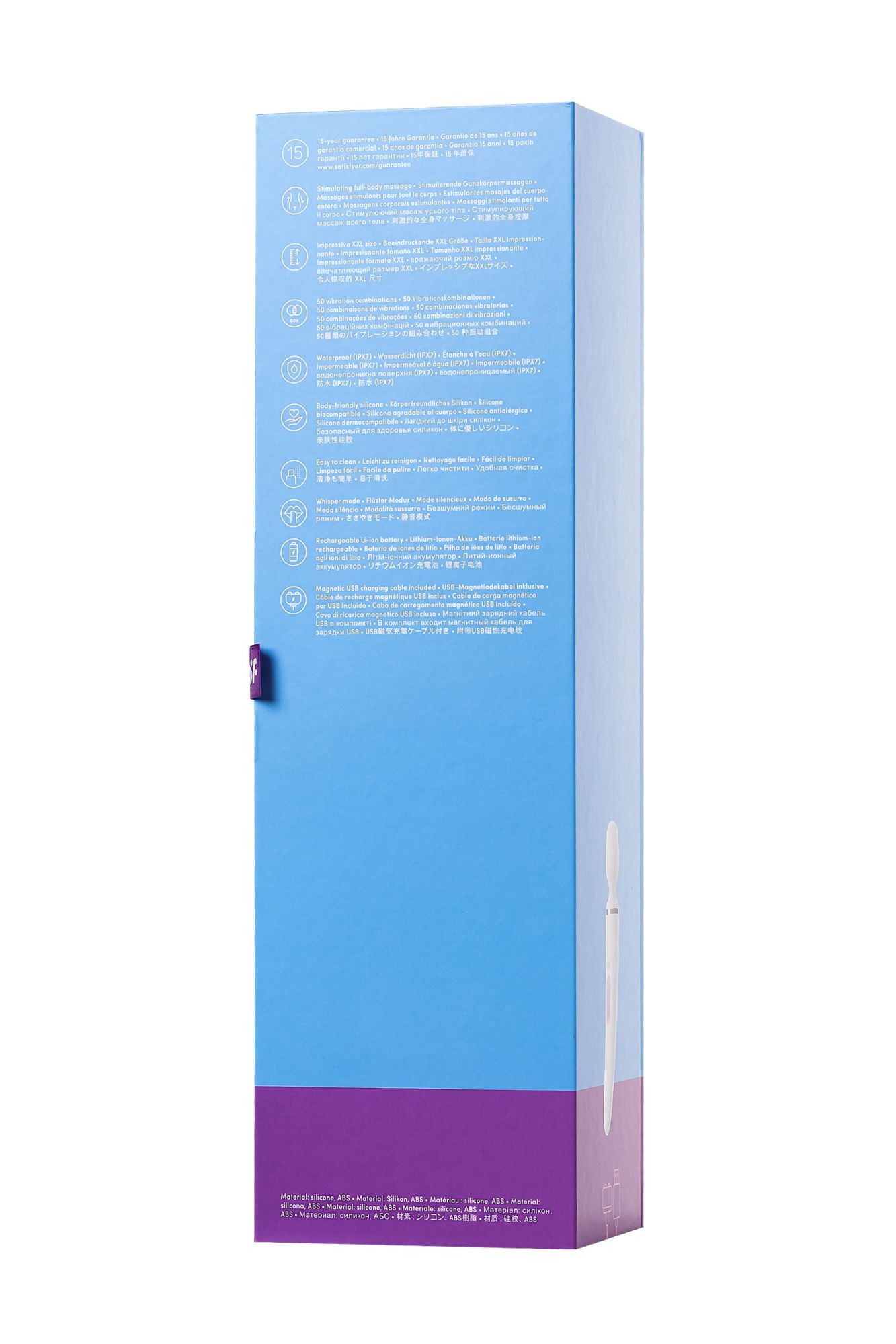 нереалистичный вибратор satisfyer woman wand, abs пластик, белый, 34 см. в России