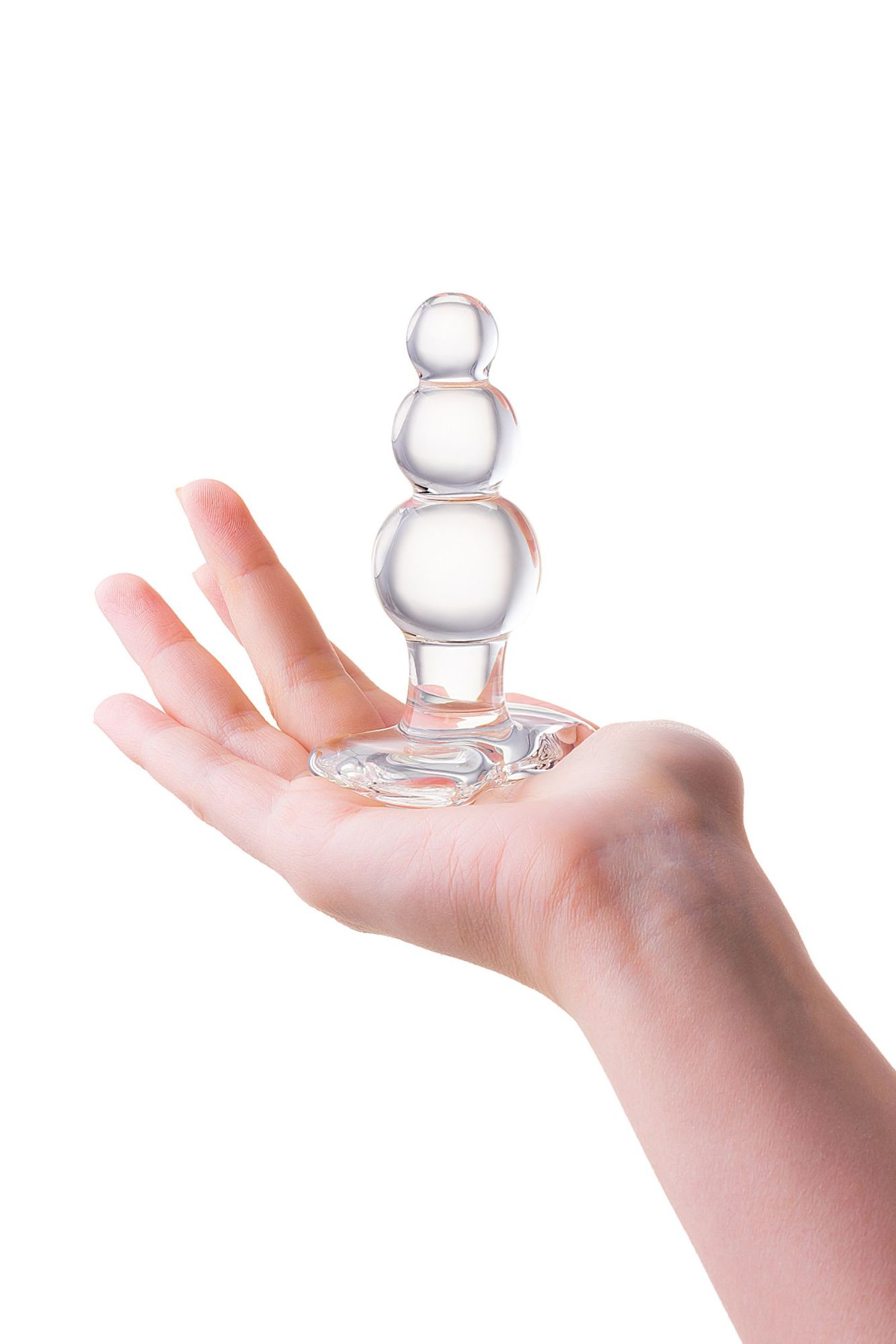 анальная втулка sexus glass, стекло, прозрачная, 10,5 см, ø 3,5 см в России