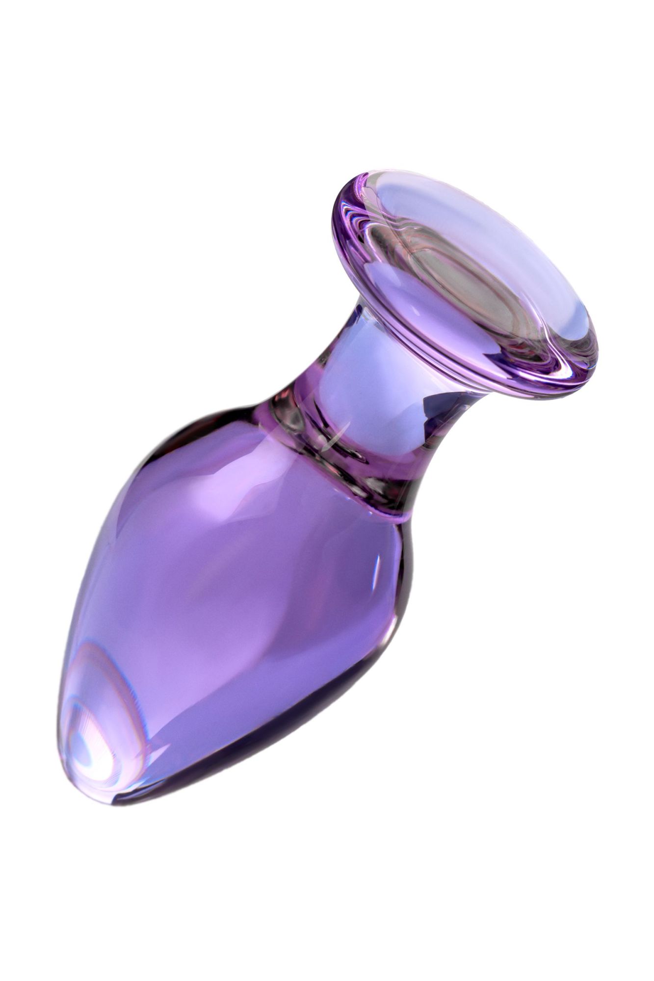 анальная втулка sexus glass, стекло, фиолетовая, 10 см, ø 4 см в России