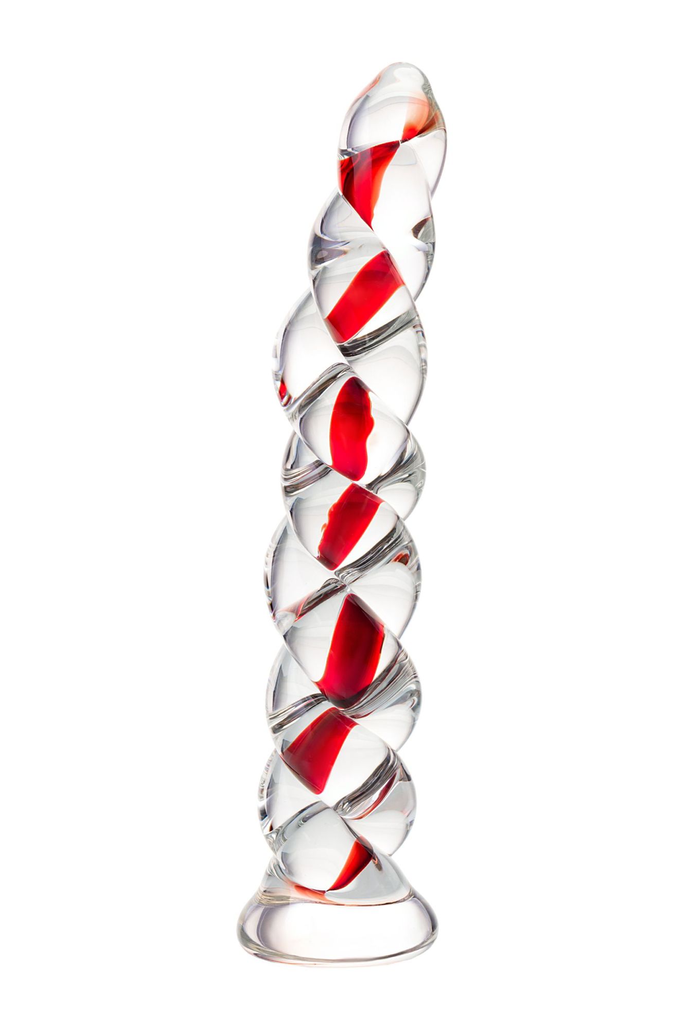 нереалистичный фаллоимитатор sexus glass, стекло, с рельефом, 18 см в России