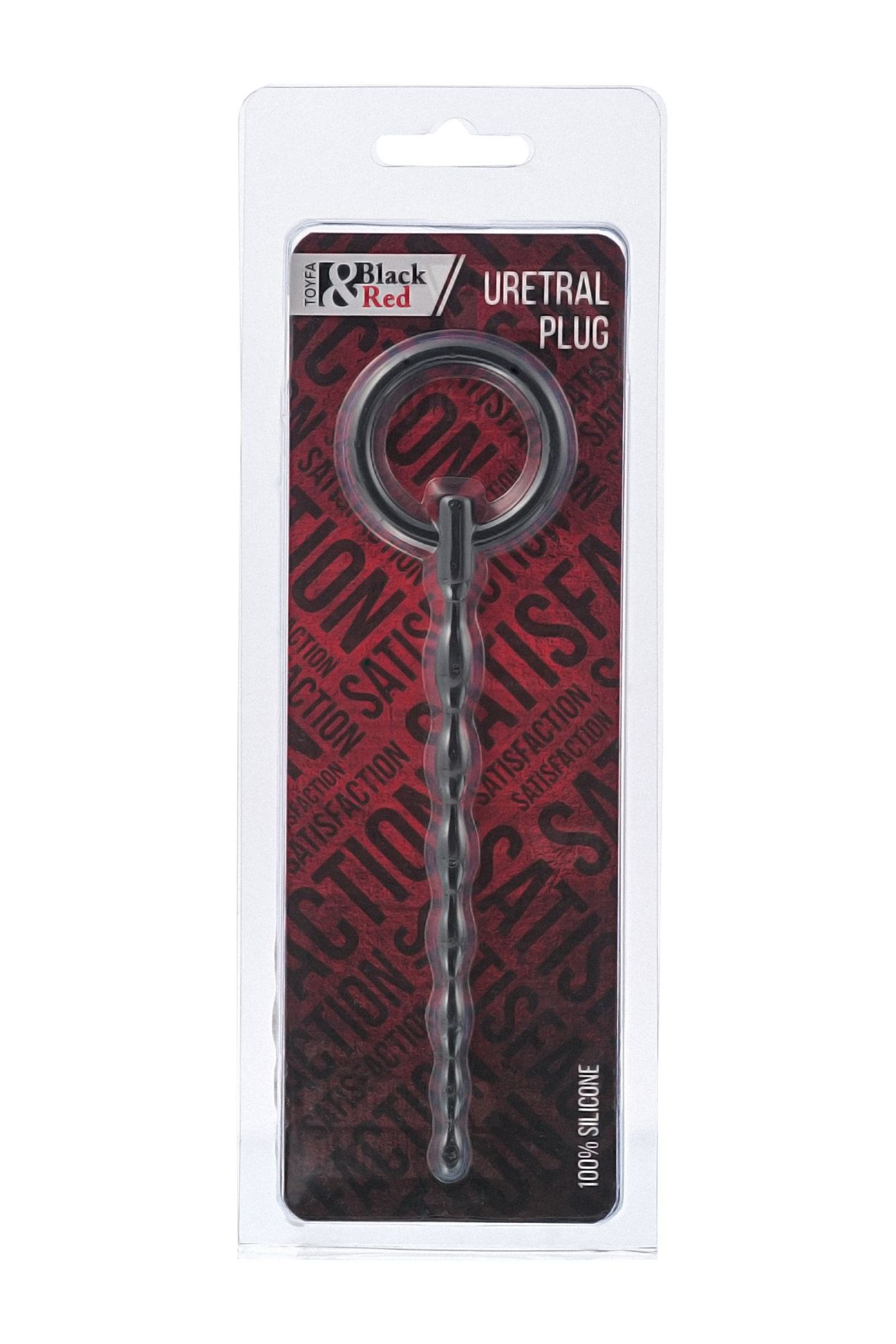 уретральный плаг black & red by toyfa, силикон, чёрный, 16 см в России