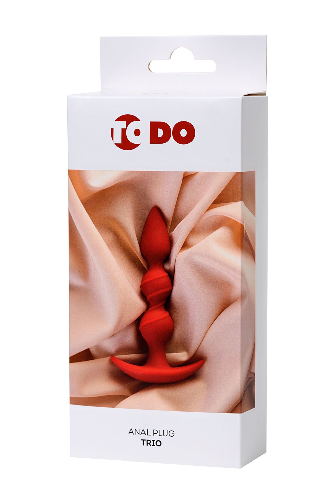 анальная втулка todo by toyfa trio, силикон, красная, 16 см, ø 3,3 см в России