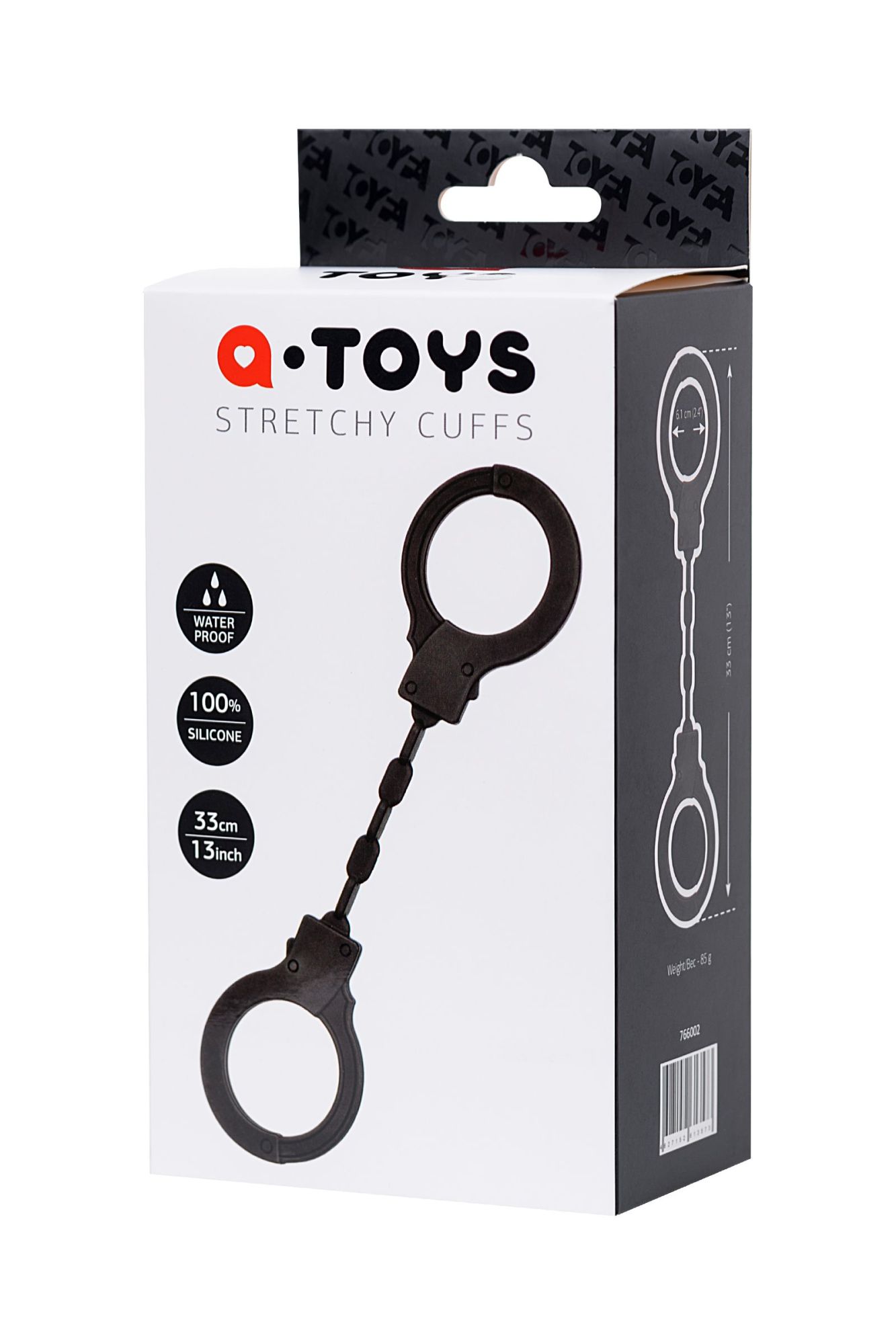 силиконовые наручники a-toys by toyfa, силикон, черные, 33 см в России