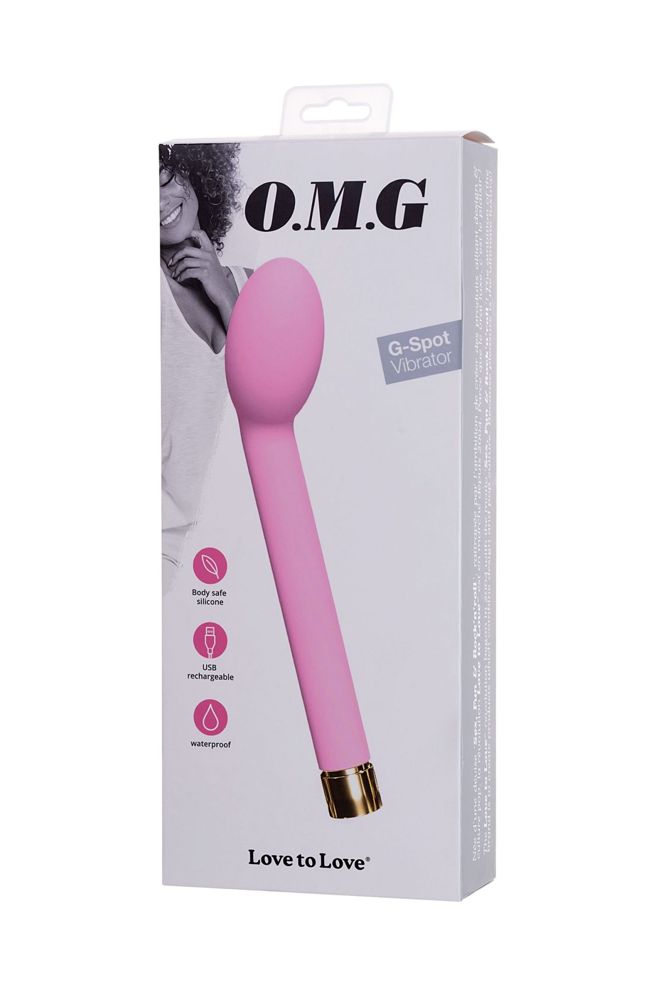 нереалистичный вибратор love to love для точки g omg, силикон, розовый, 17 см. в России
