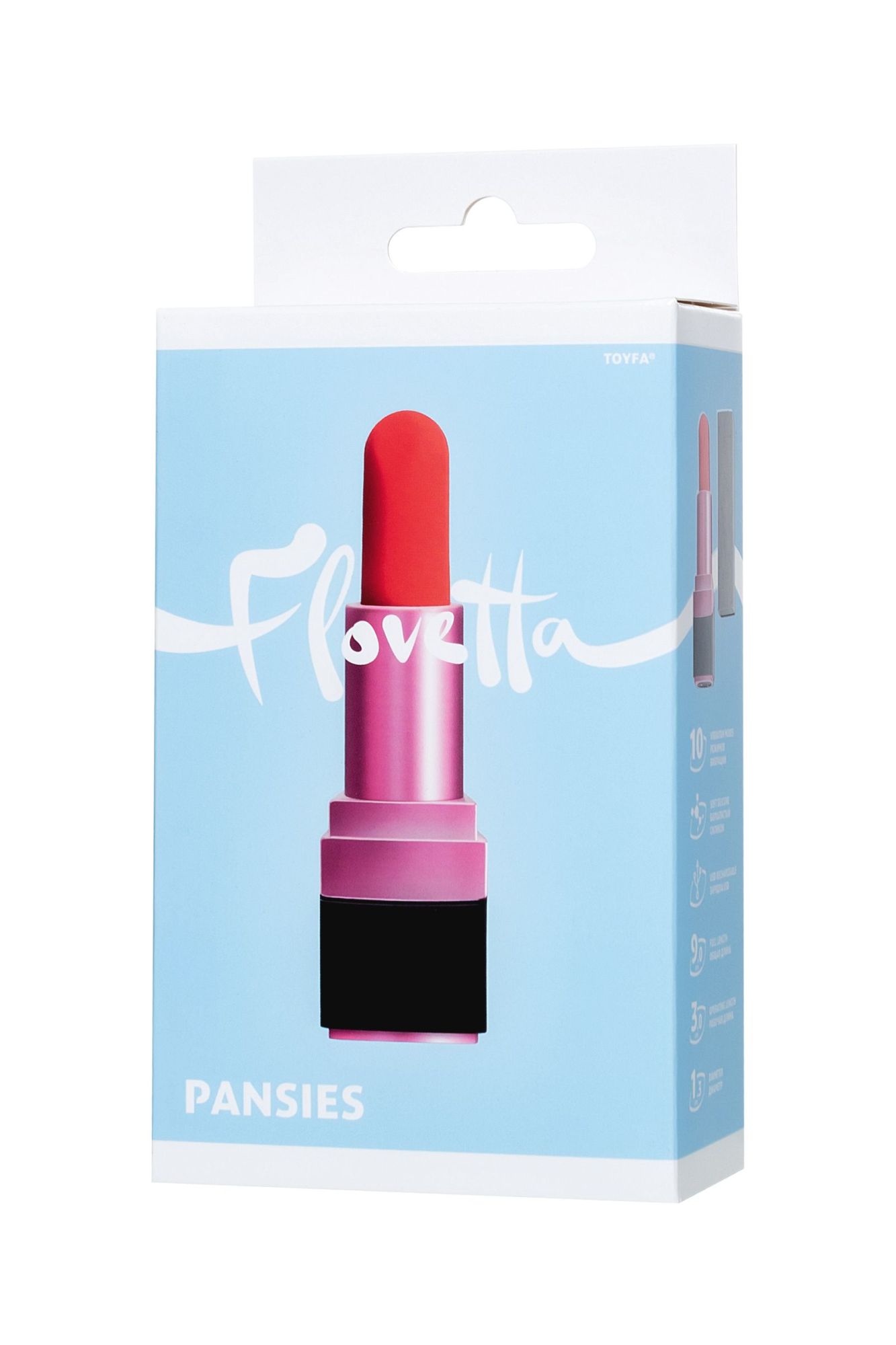 минивибратор flovetta by toyfa pansies, abs пластик, красный, 9 см в России