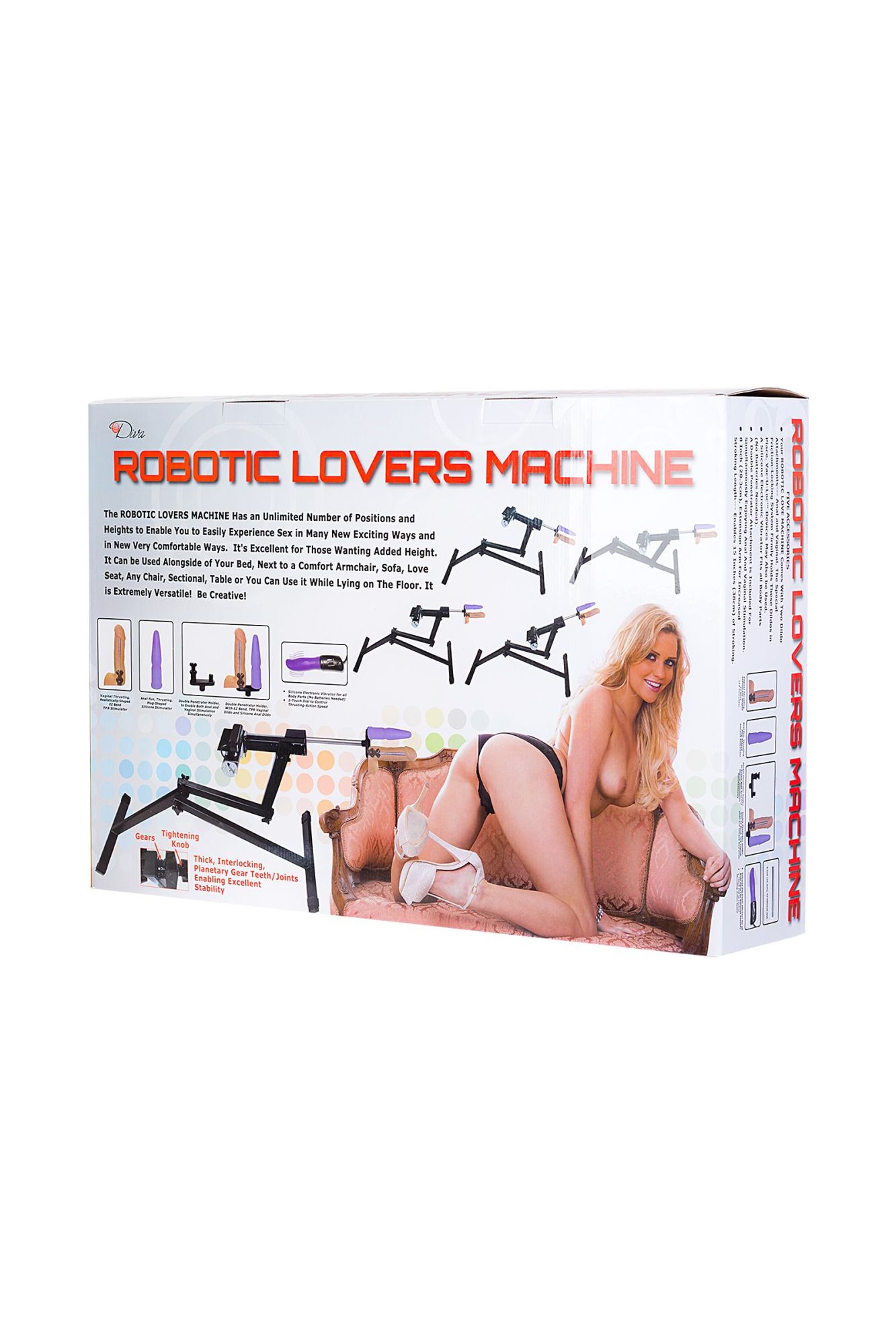 секс-машина diva robotic, с двумя насадками, металл, черная, 120 см в России