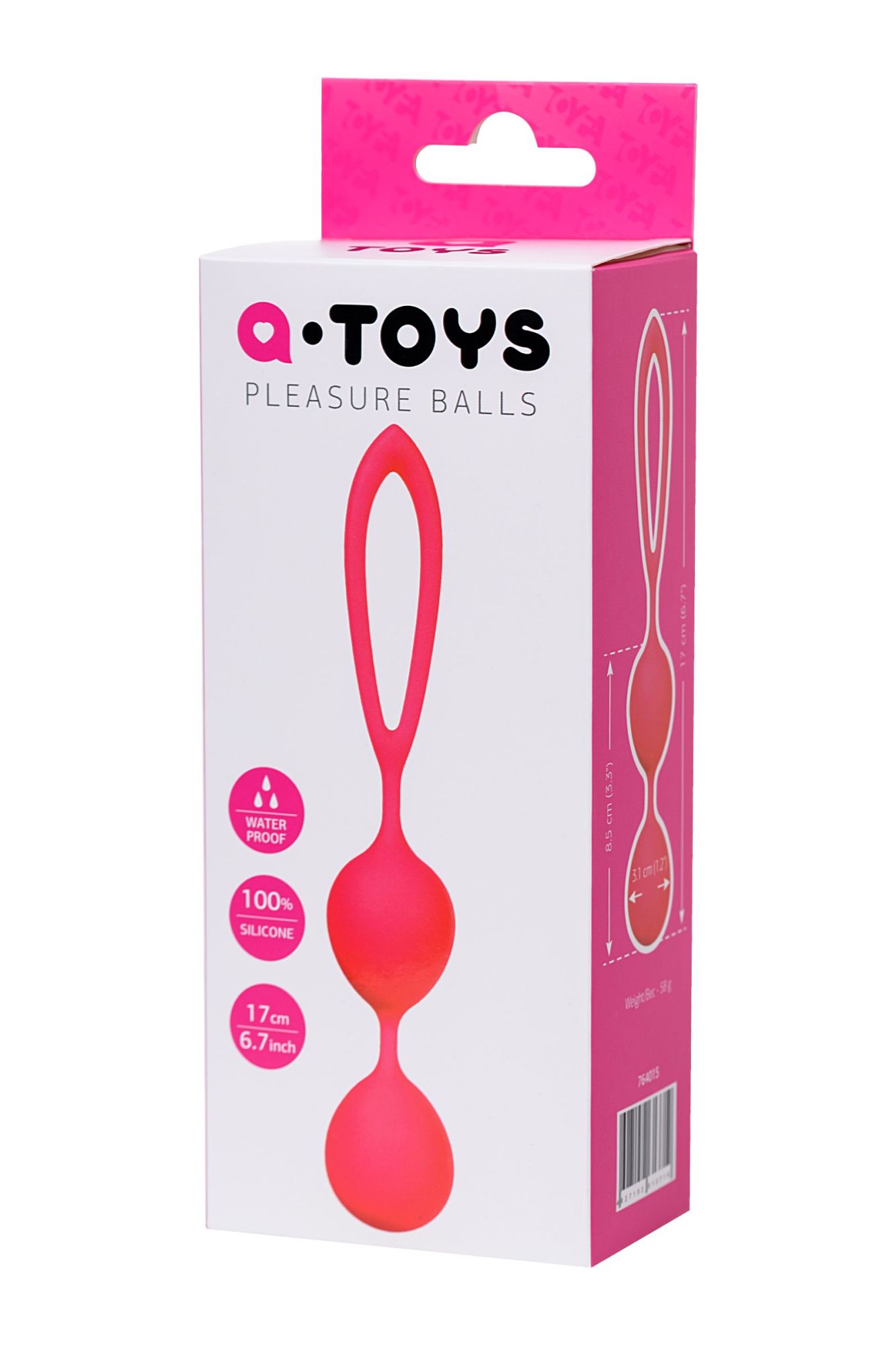 вагинальные шарики a-toys by toyfa rai, силикон, розовые, 17 см в России