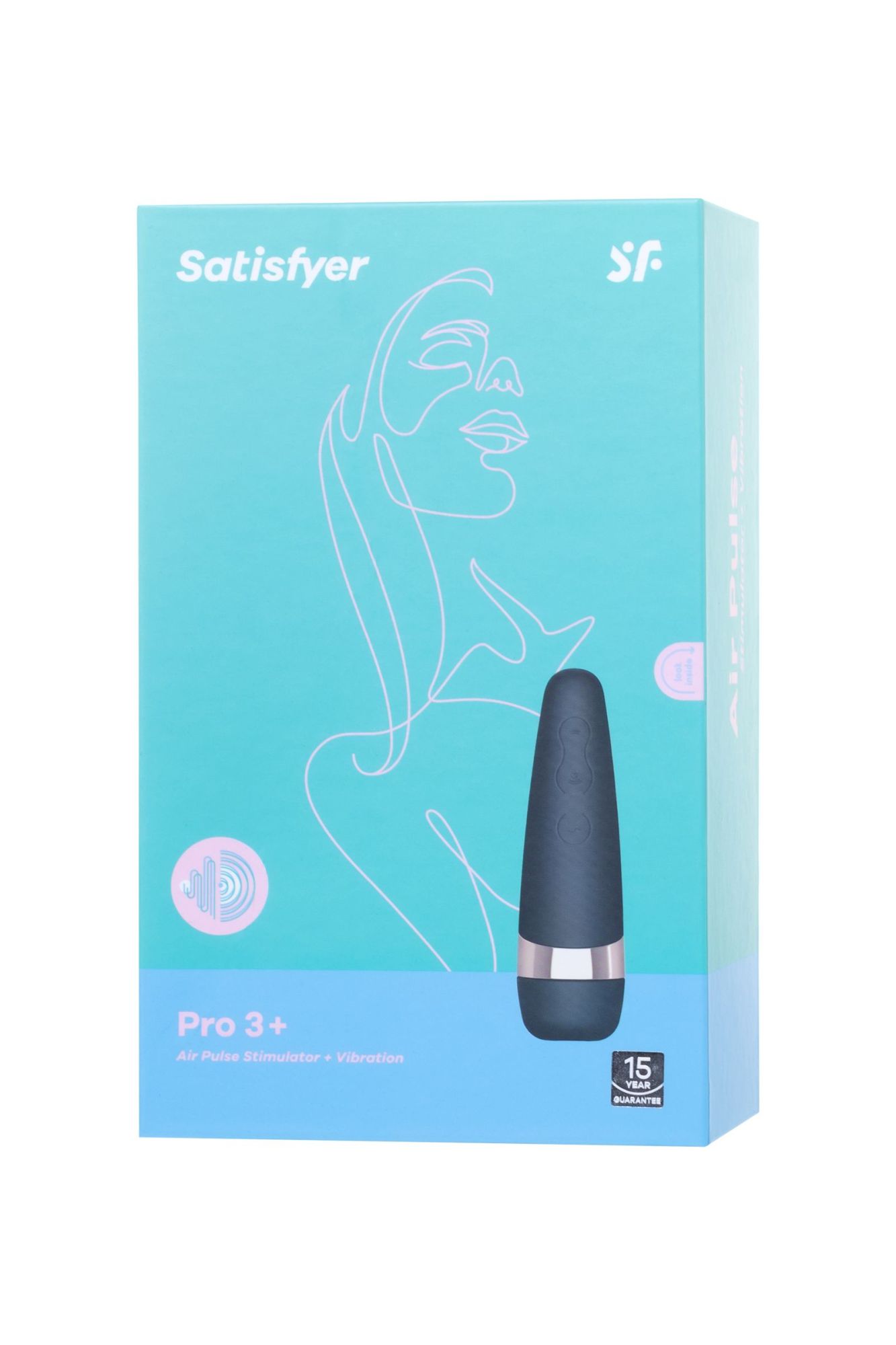 вакуум-волновой бесконтактный стимулятор клитора satisfyer pro 3 vibration, силикон, черный, 14 см. в России