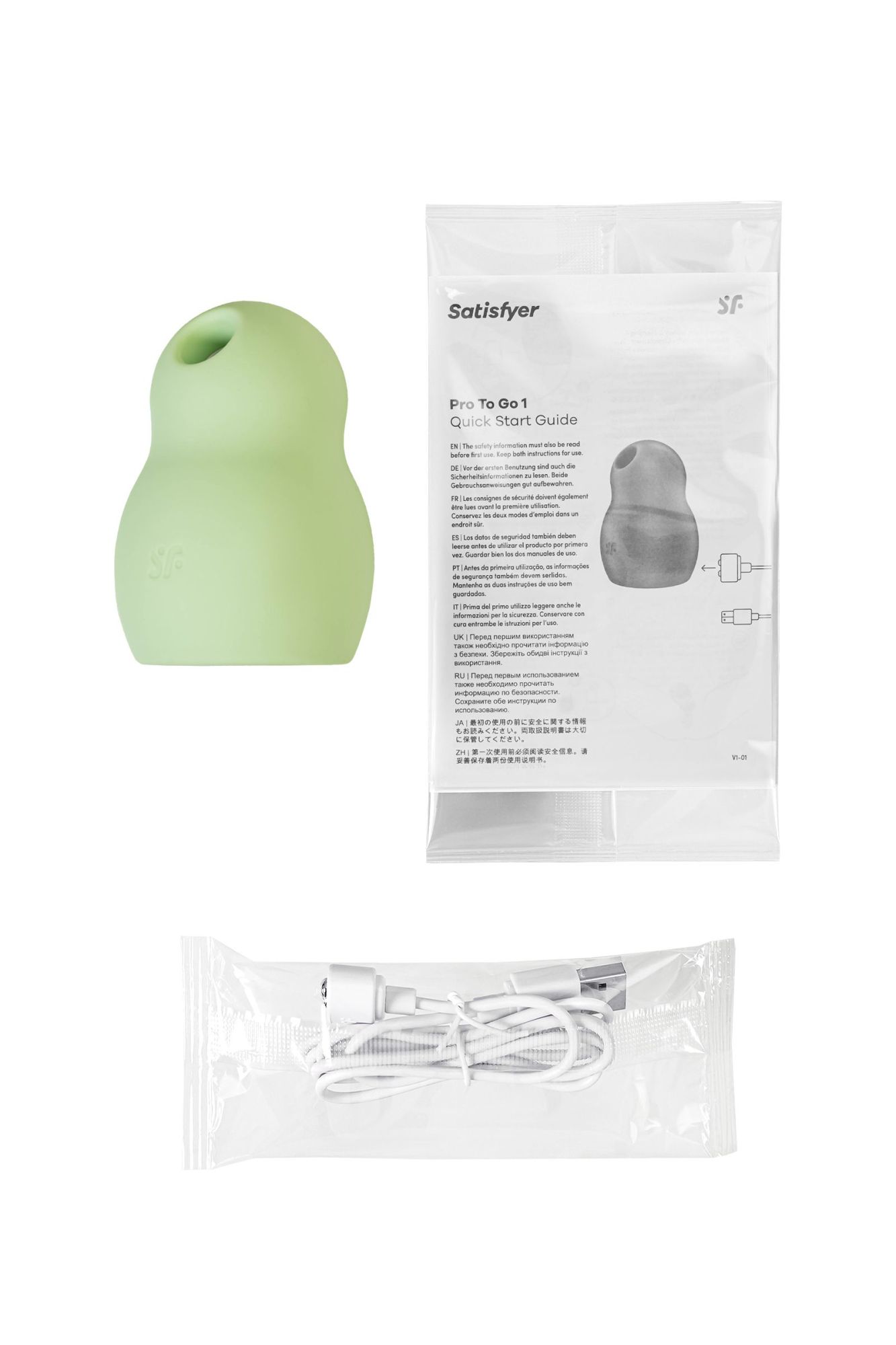 вакуумный стимулятор клитора satisfyer pro to go 1, мятный в России