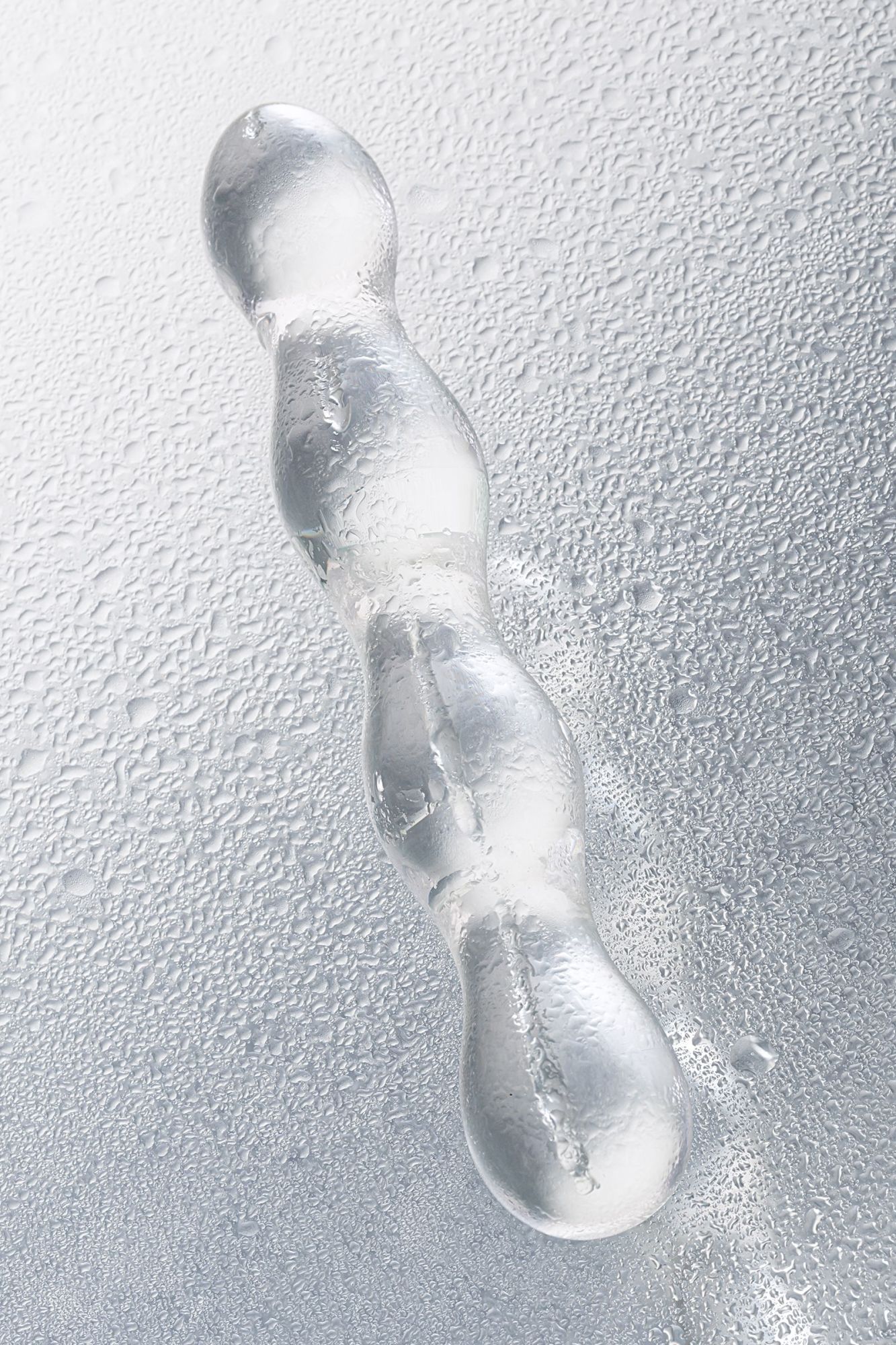 двусторонний фаллоимитатор sexus glass, стекло, прозрачный, 18,5 см в России