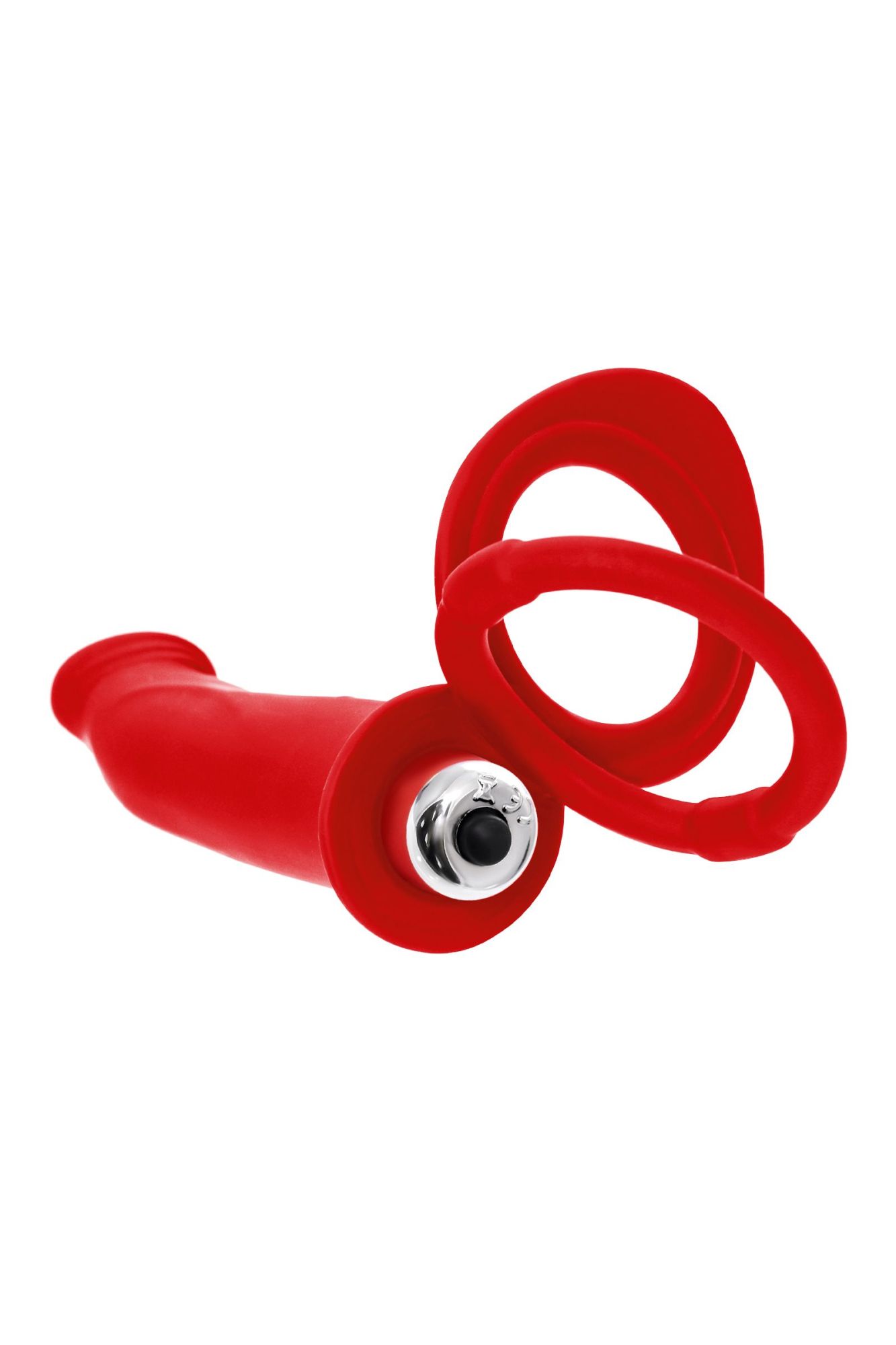насадка на пенис для двойного проникновения black&red by toyfa, силикон, красная, 19 см в России