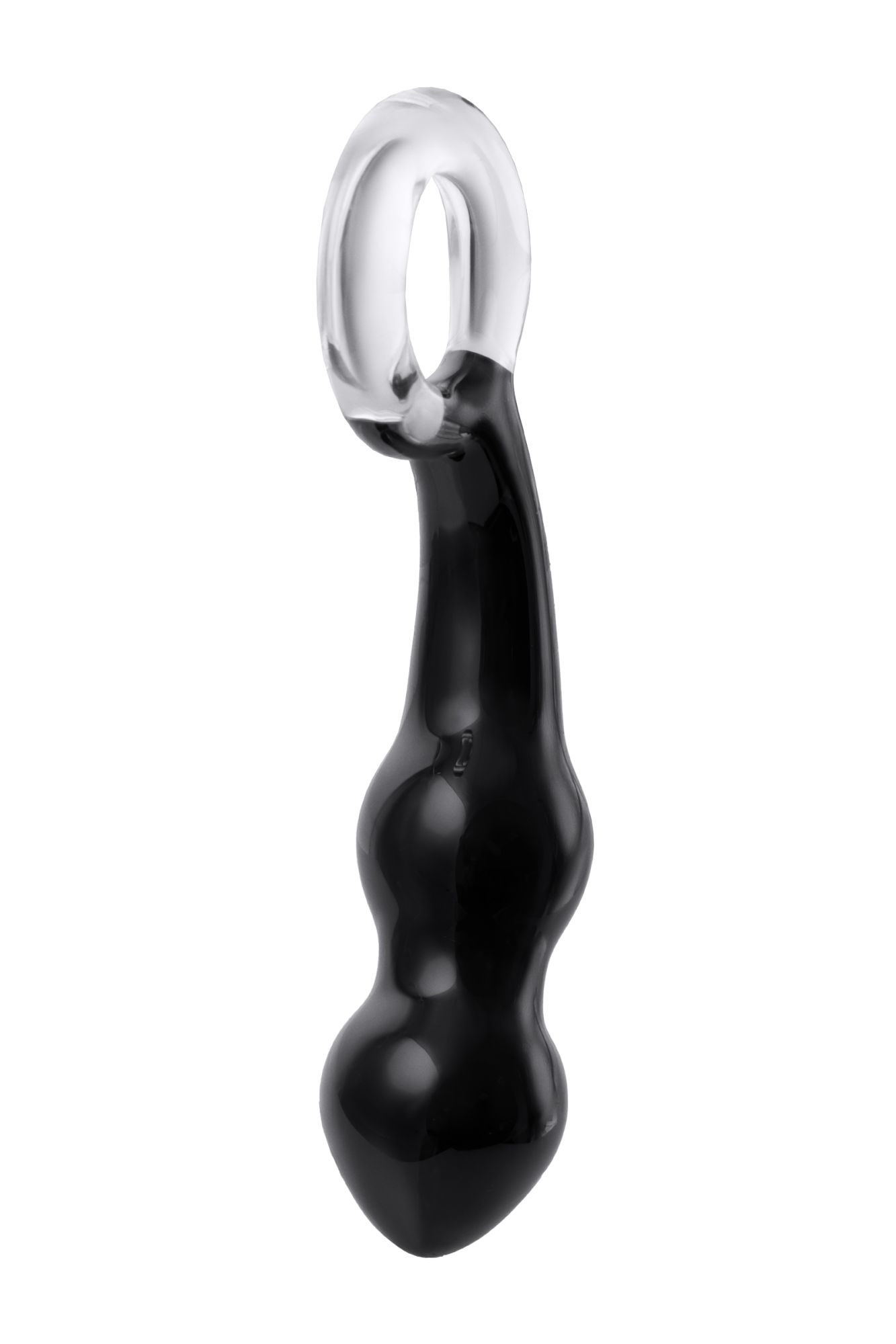 стимулятор простаты sexus glass, стекло, черный, 17 см в России