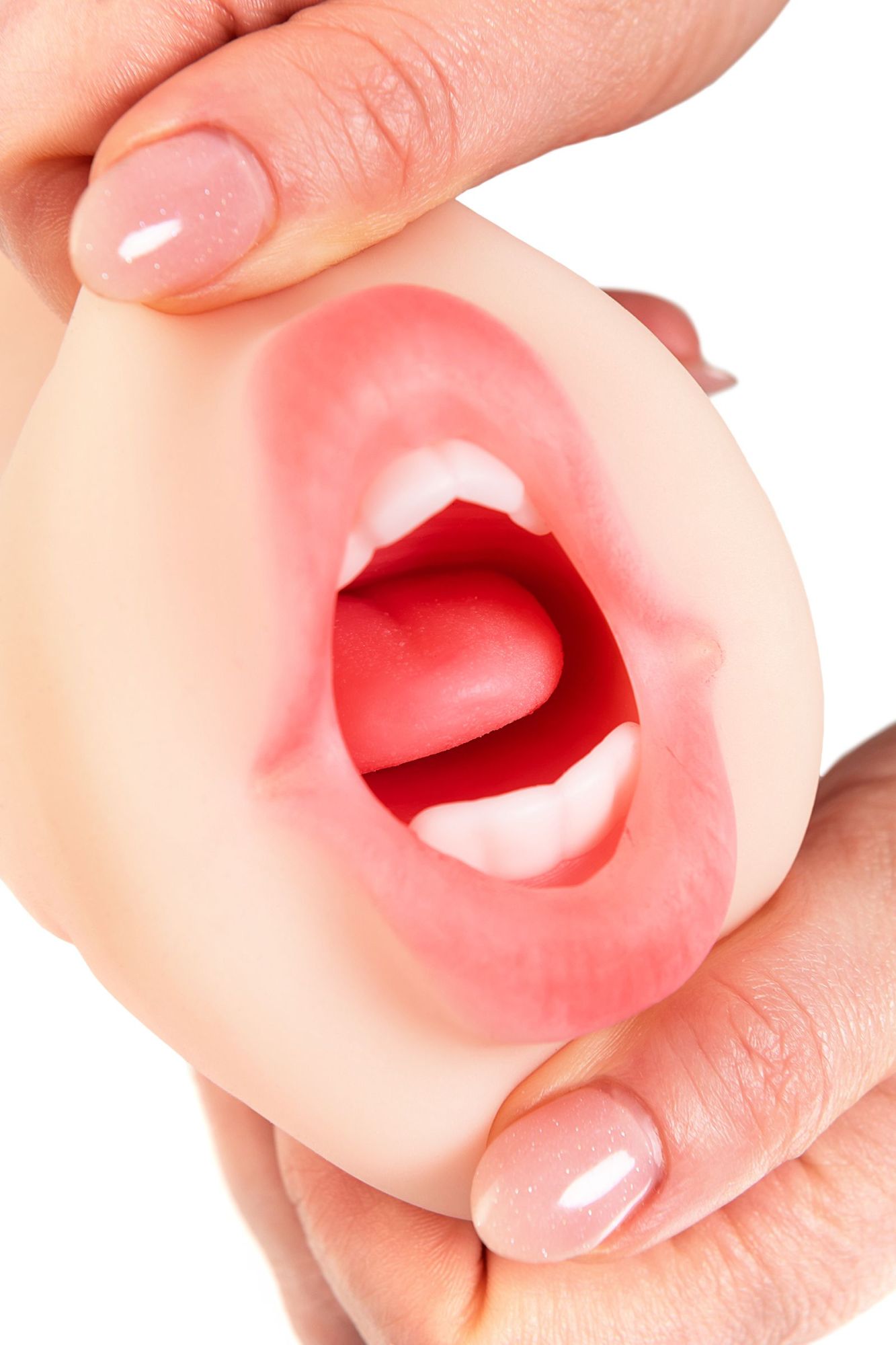 мастурбатор реалистичный toyfa juicy pussy pretty mouth, рот и вагина, softskin, телесный,17 см в России