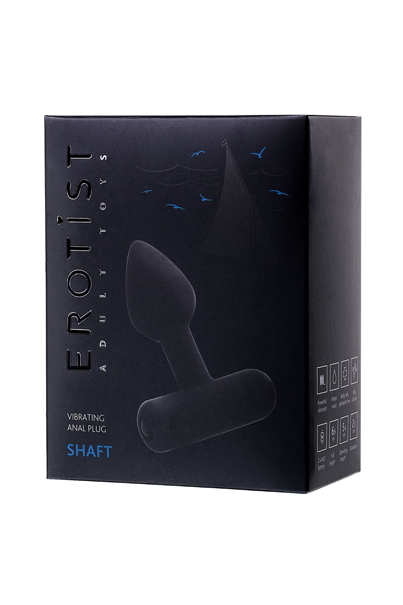 анальная втулка erotist shaft, силикон, черный, 6,9 см в России