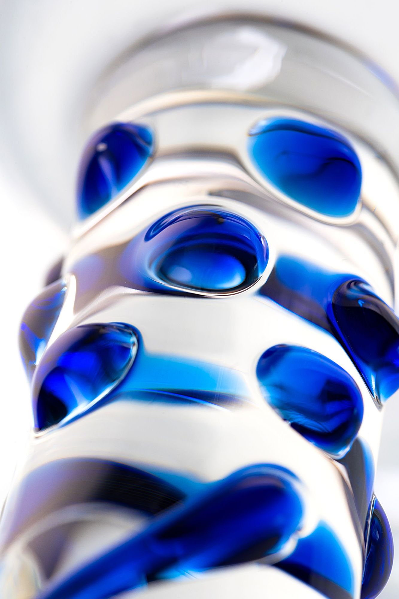 нереалистичный фаллоимитатор sexus glass, стекло, рельефный, 18 см в России