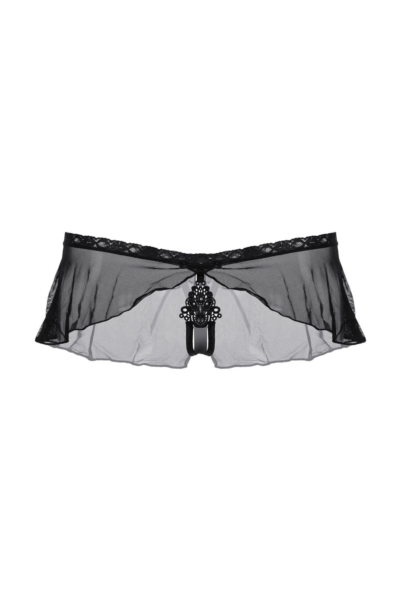 Эротическое стринги с юбочкой softline collection, черный, s/m в России