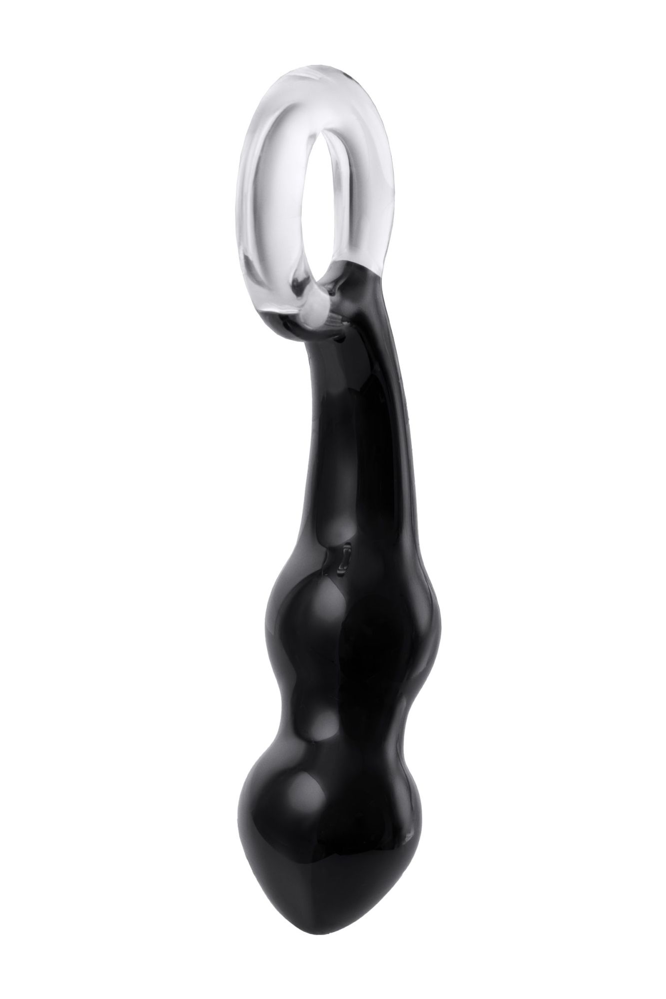 стимулятор простаты sexus glass, стекло, черный, 17 см в России