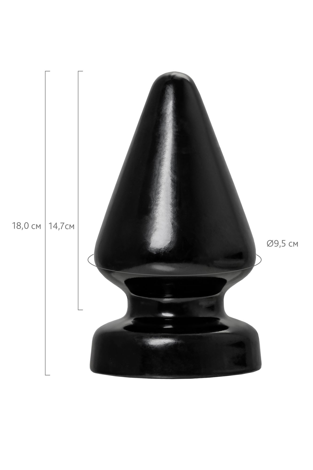 анальная втулка toyfa popo pleasure draco α, pvc, черная, 18 см, ø 9,5 см в России