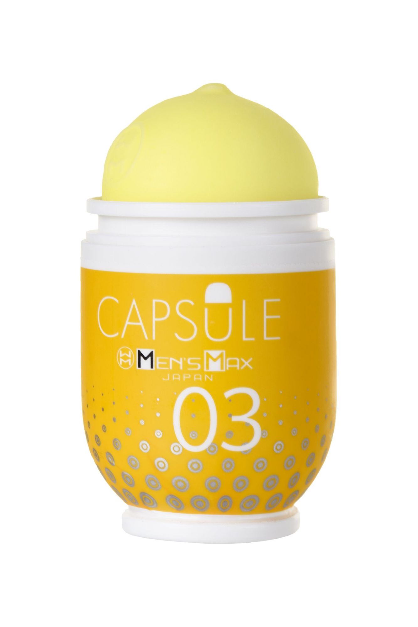мастурбатор нереалистичный mensmax capsule 03 kanoko, tpe, желтый, 8 см в России