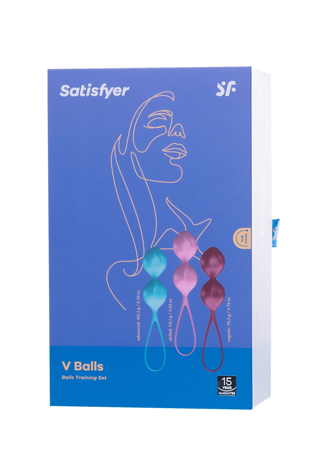 набор вагинальных шариков satisfyer  balls c03 double, силикон, ассорти, ø 3 см. в России