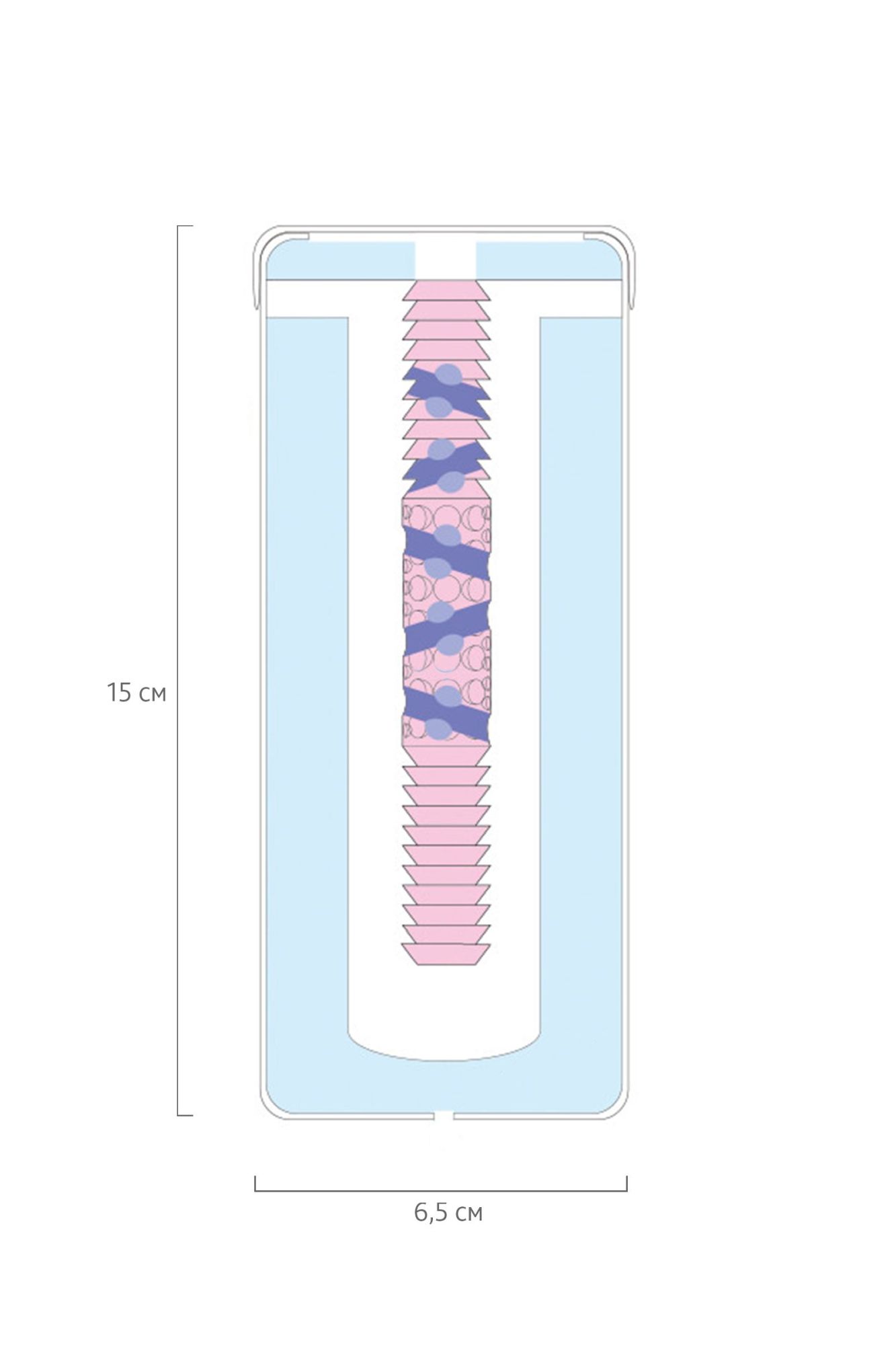 мастурбатор ppp himekanou wide cup pleasure ibobida type, tpe, телесный, 15 см в России